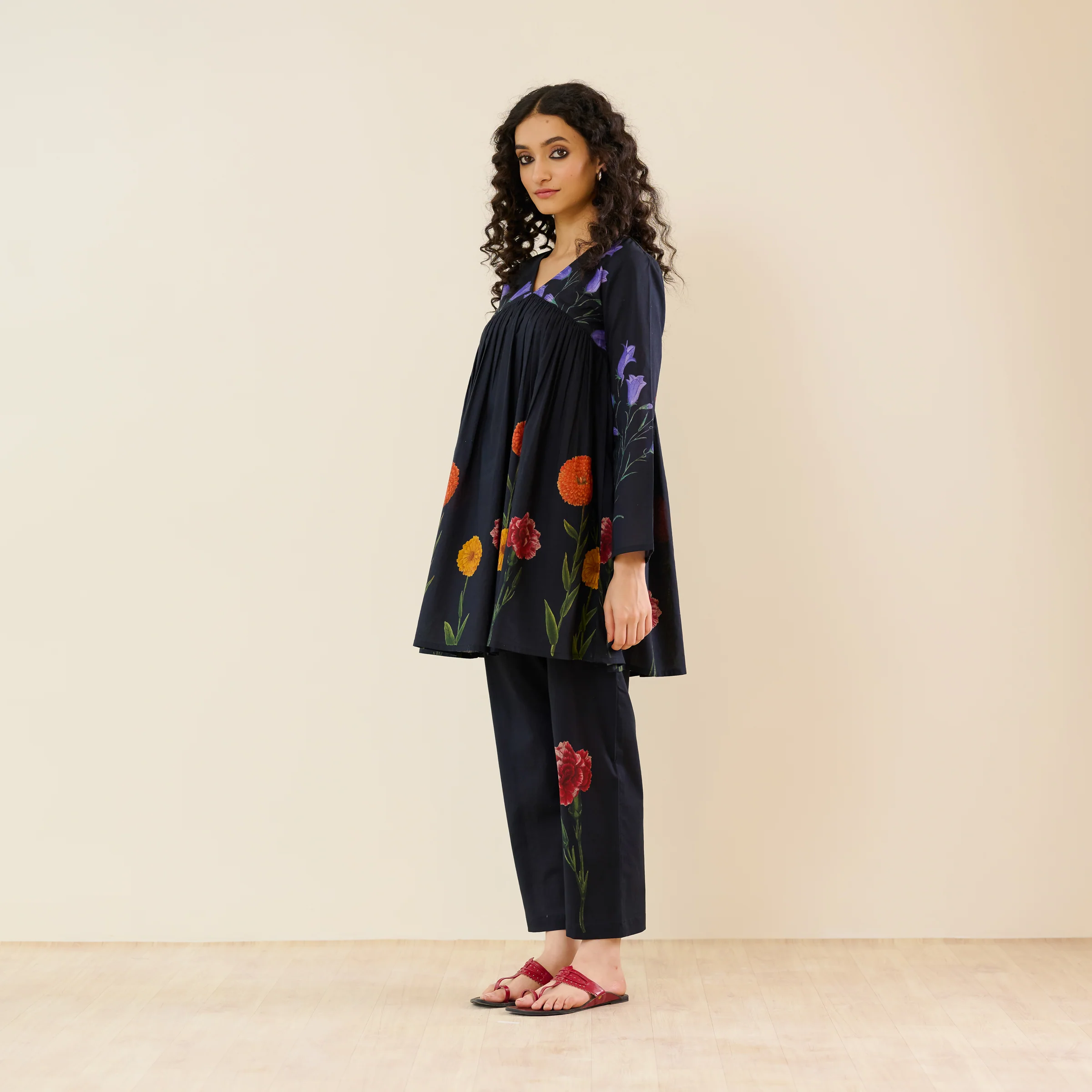 At The Florist's Cotton Co-ord Set - Black - Image 4
