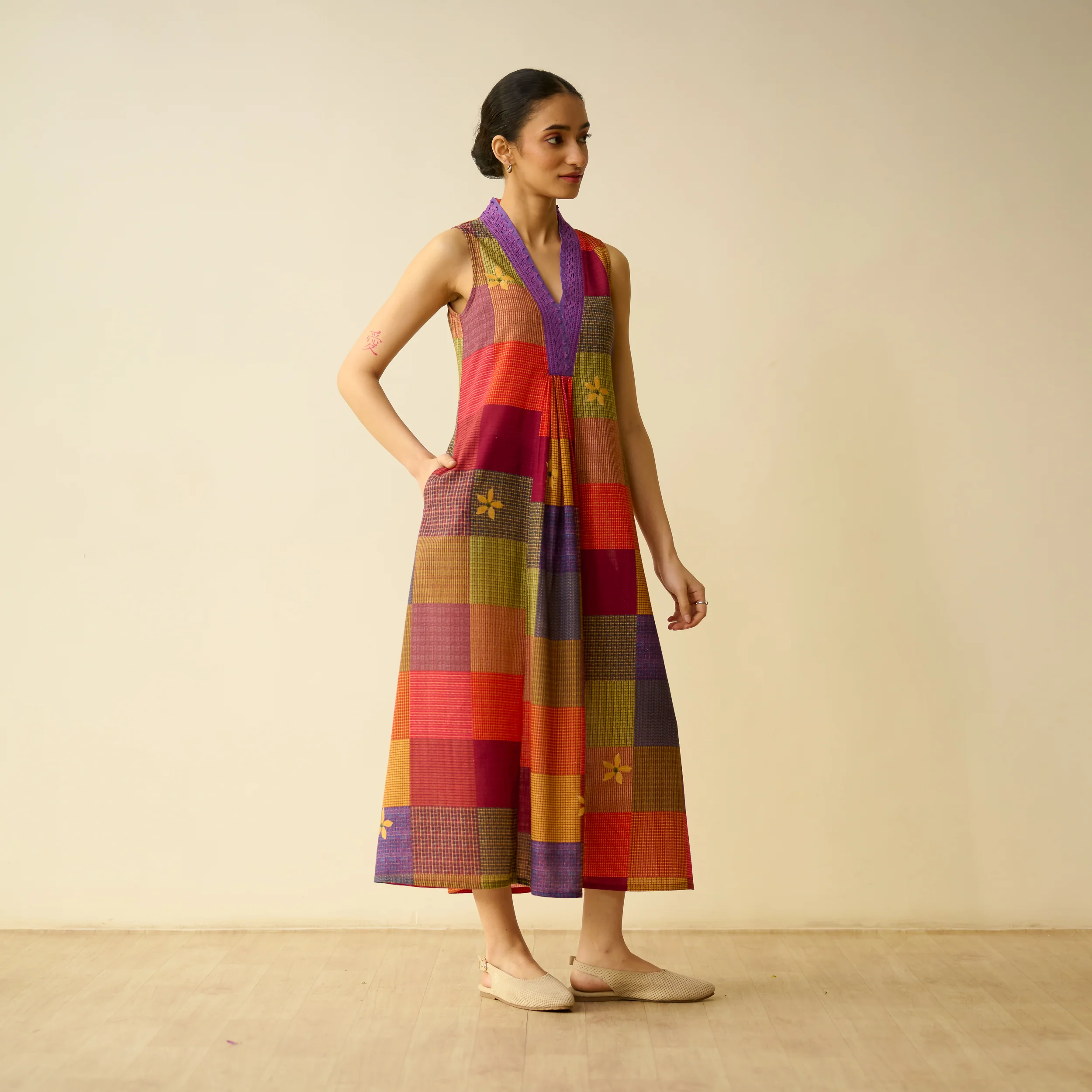 Aurora Loom Fine Slub Cotton Dress - Many Hues - Image 4