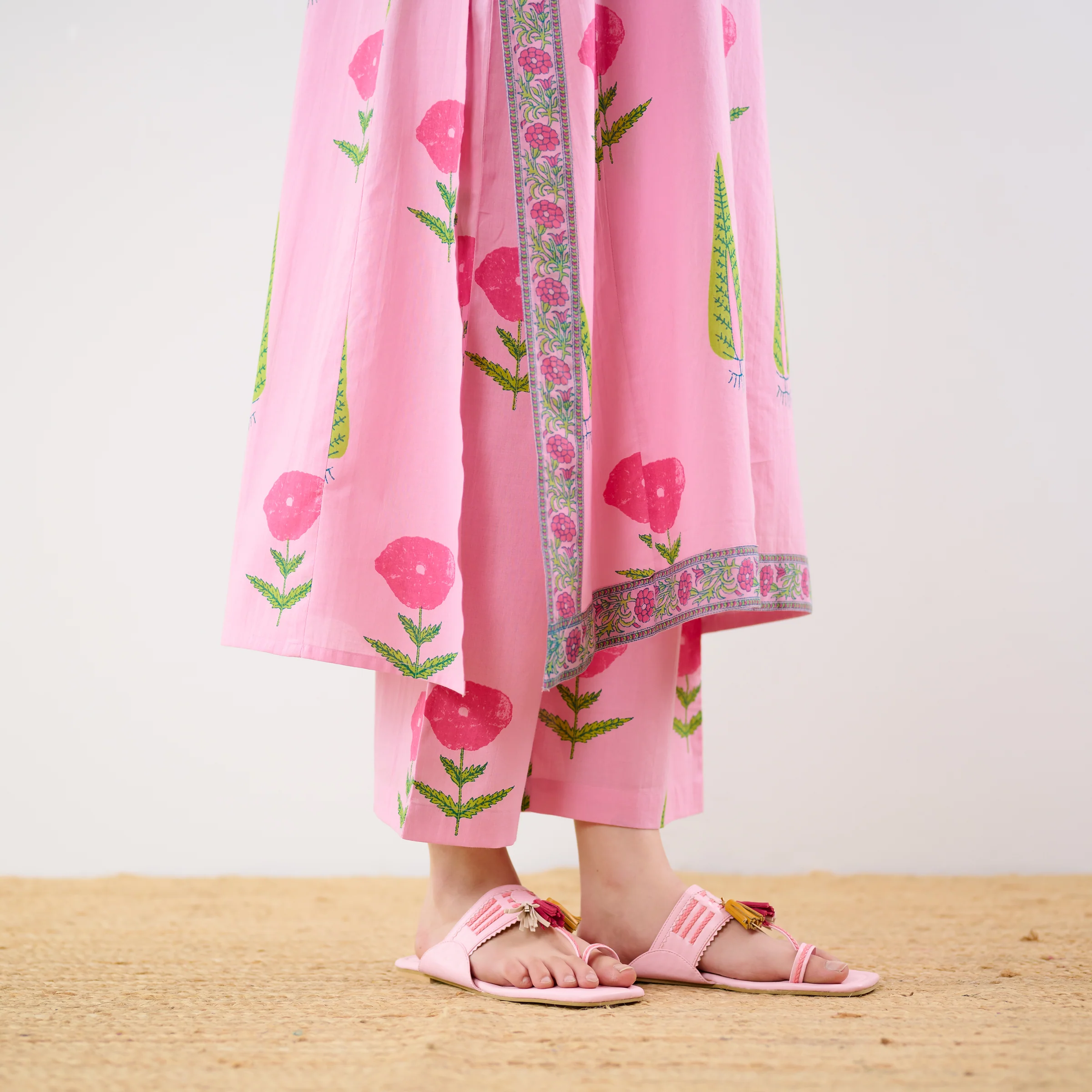 Begum's Bagh Printed Co-ord Set - Baby Pink - Image 6
