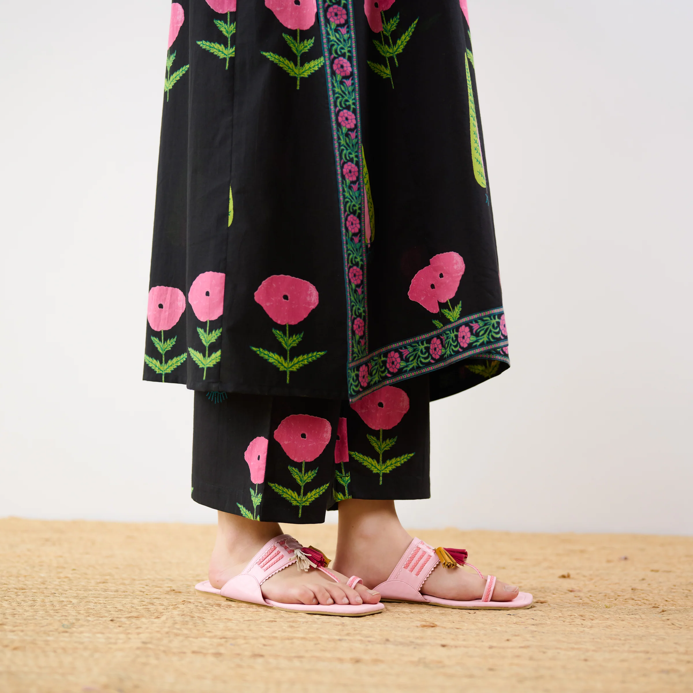Begum's Bagh Printed Co-ord Set - Black - Image 3