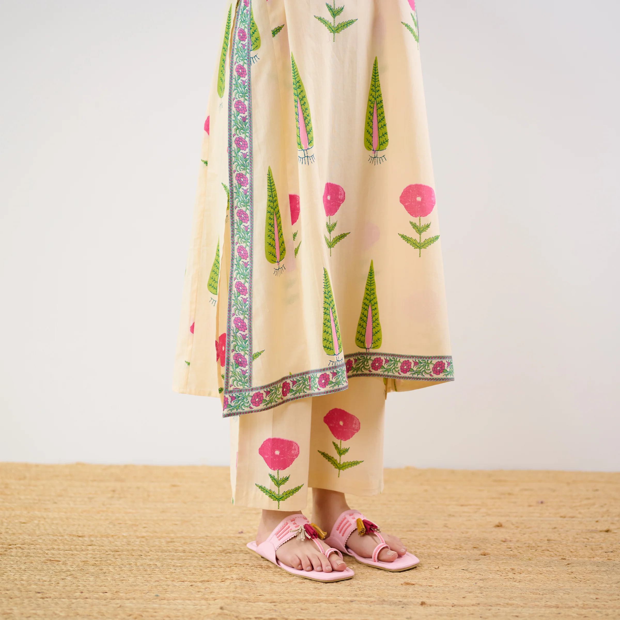 Begum's Bagh Printed Co-ord Set - Off White - Image 4