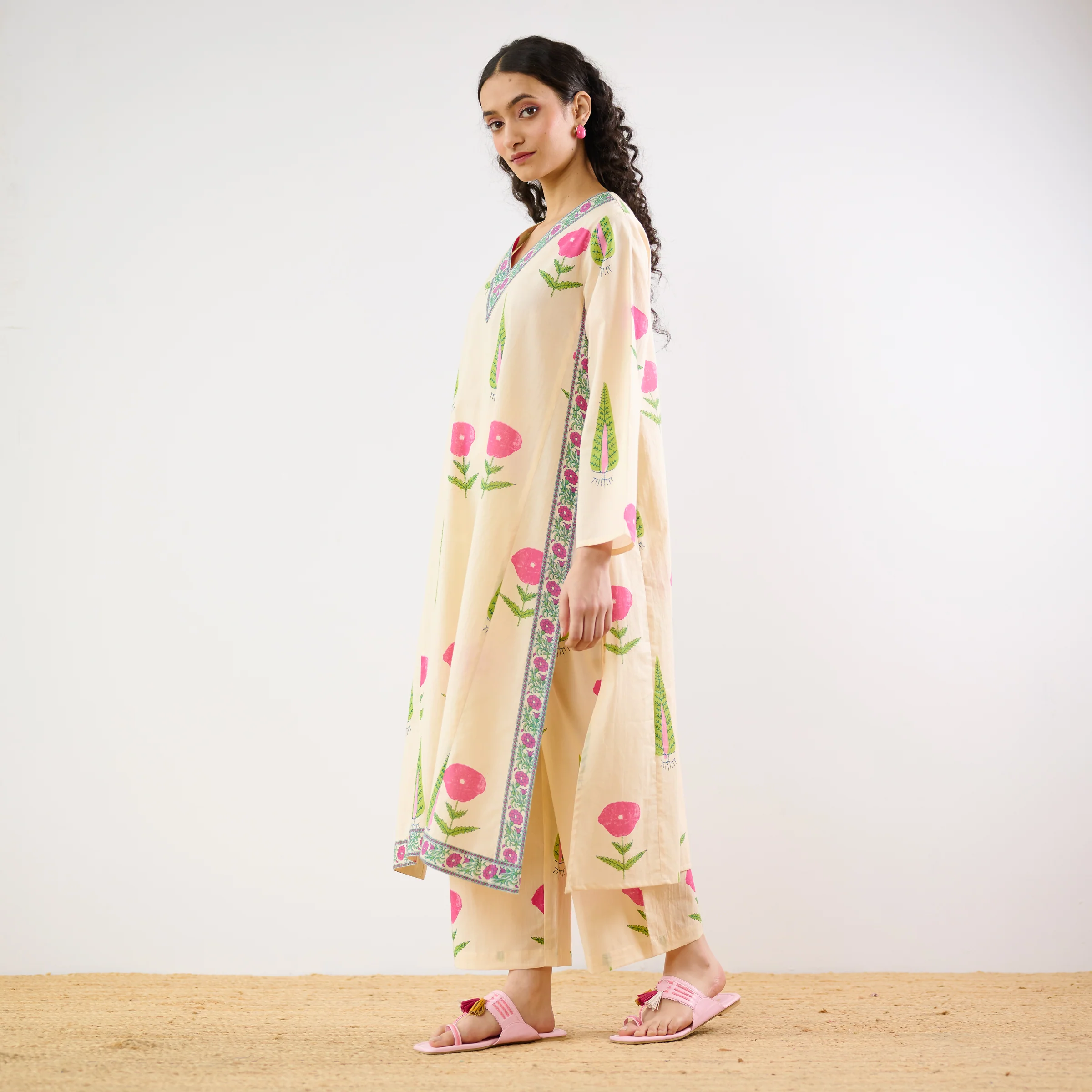Begum's Bagh Printed Co-ord Set - Off White - Image 5