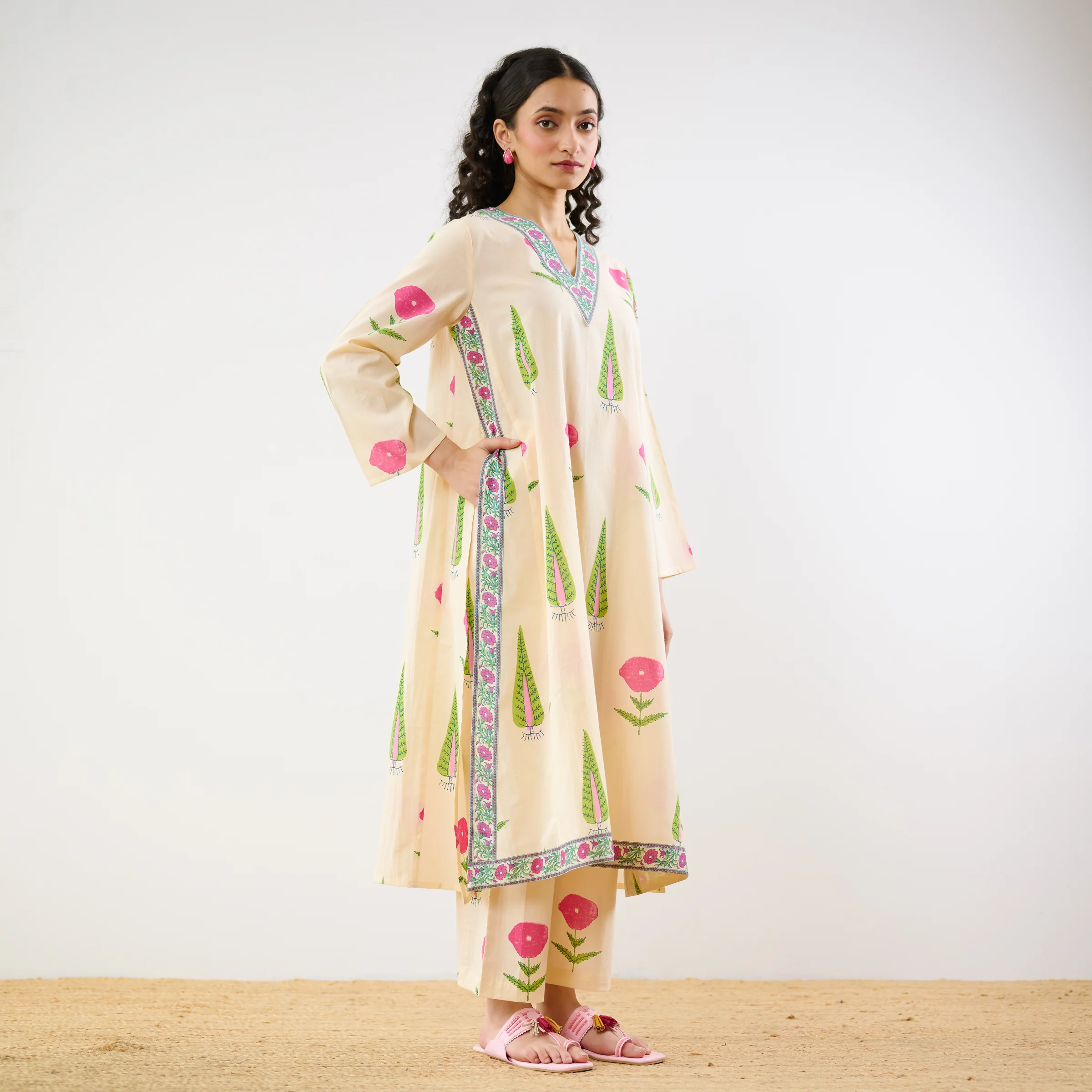 Begum's Bagh Printed Co-ord Set - Off White - Image 7