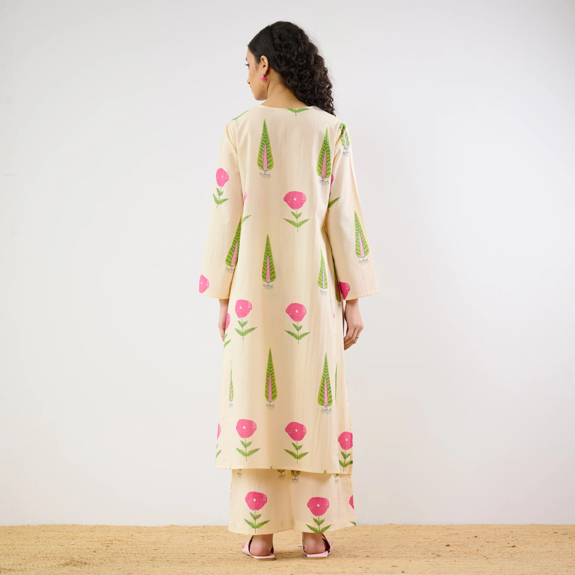 Begum's Bagh Printed Co-ord Set - Off White - Image 8