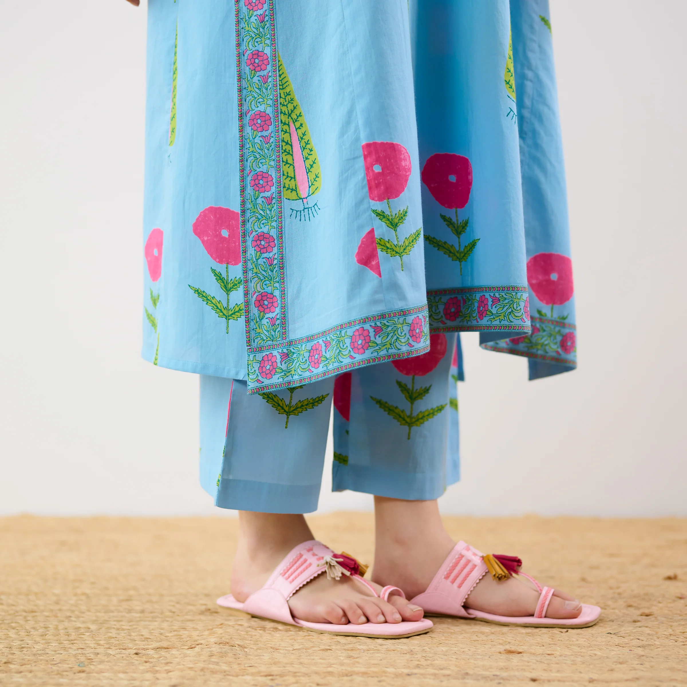 Begum's Bagh Printed Co-ord Set - Sky Blue - Image 3