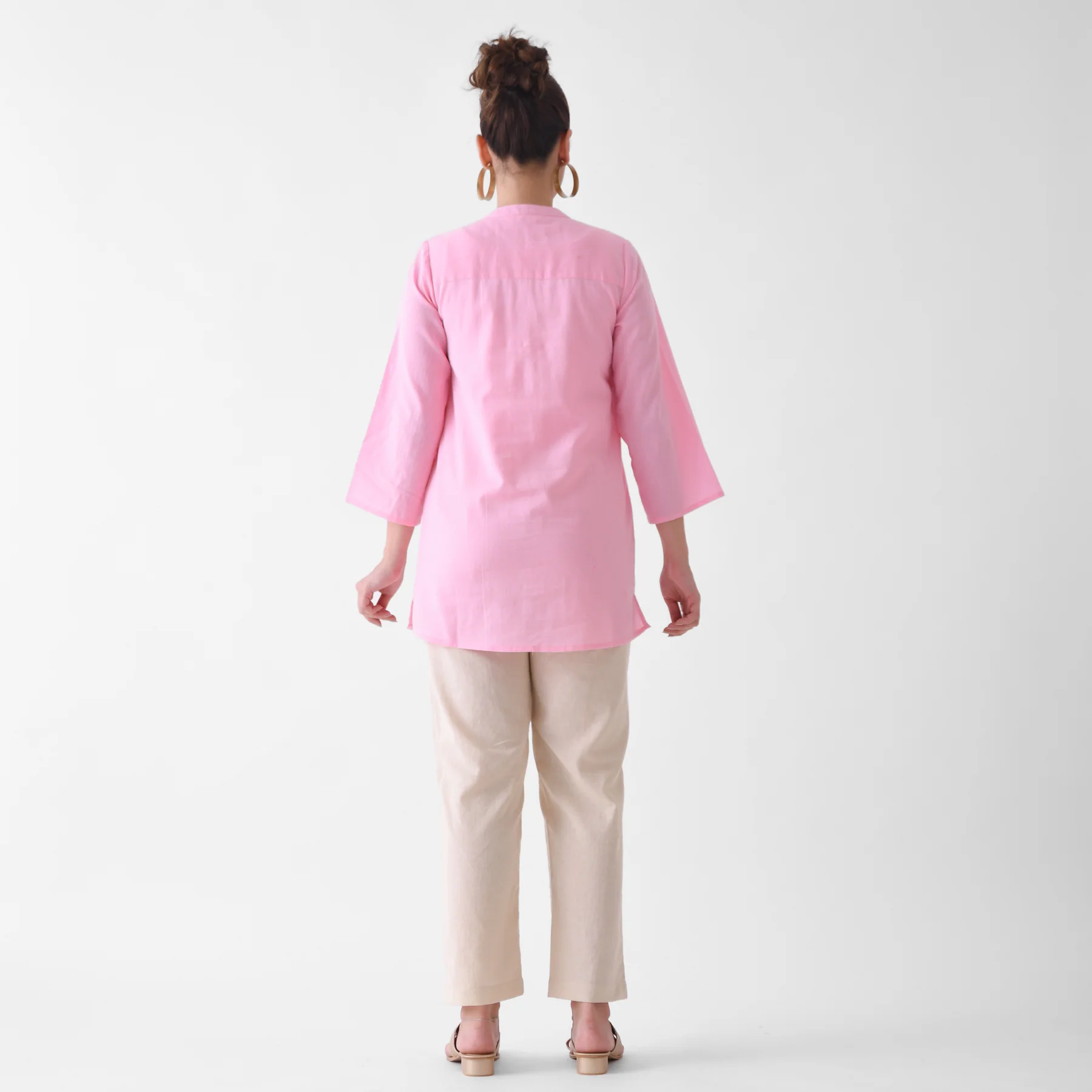Beige Cotton AMPM Pants - Image 9