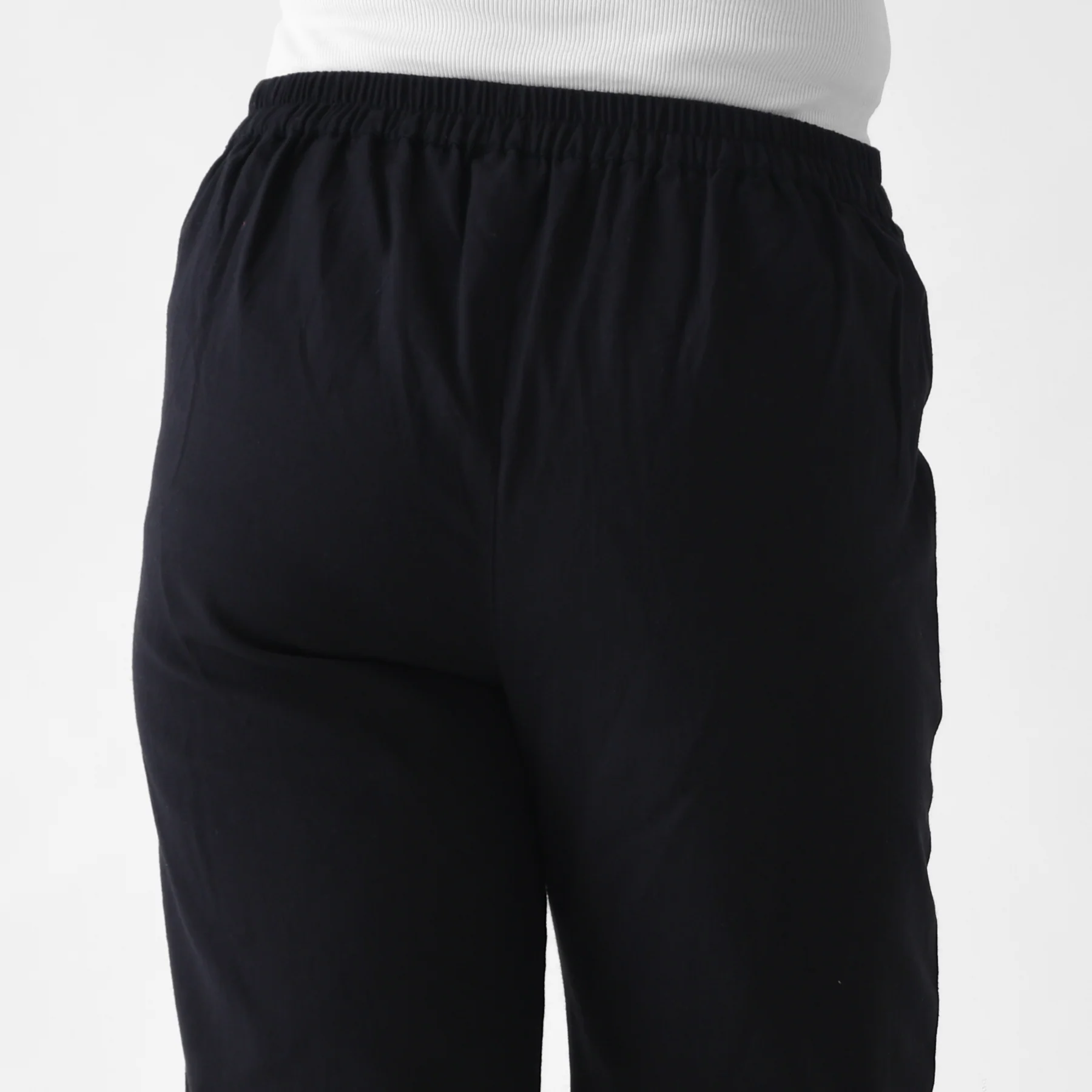 Black Cotton AMPM Pants - Image 6