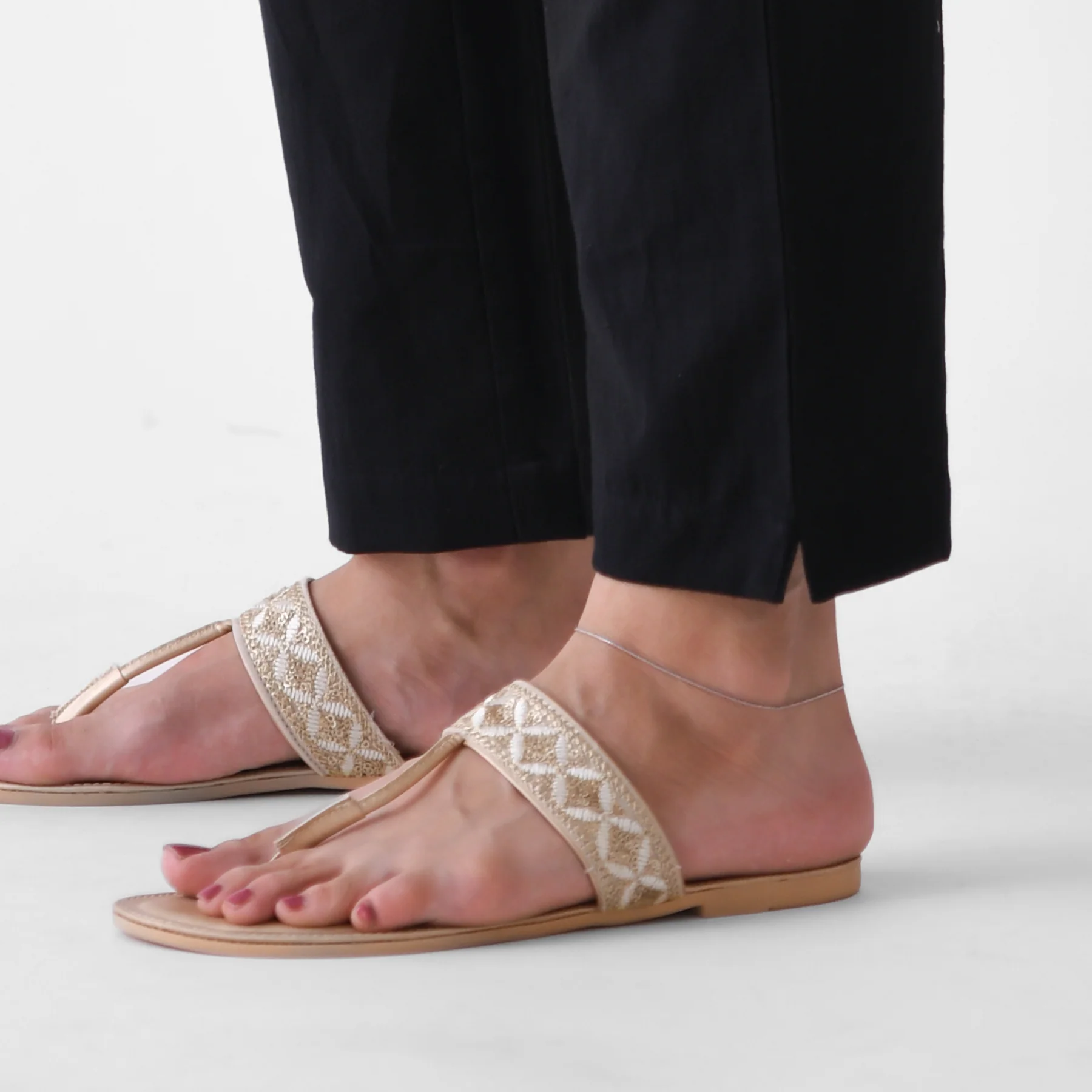 Black Cotton AMPM Pants - Image 7