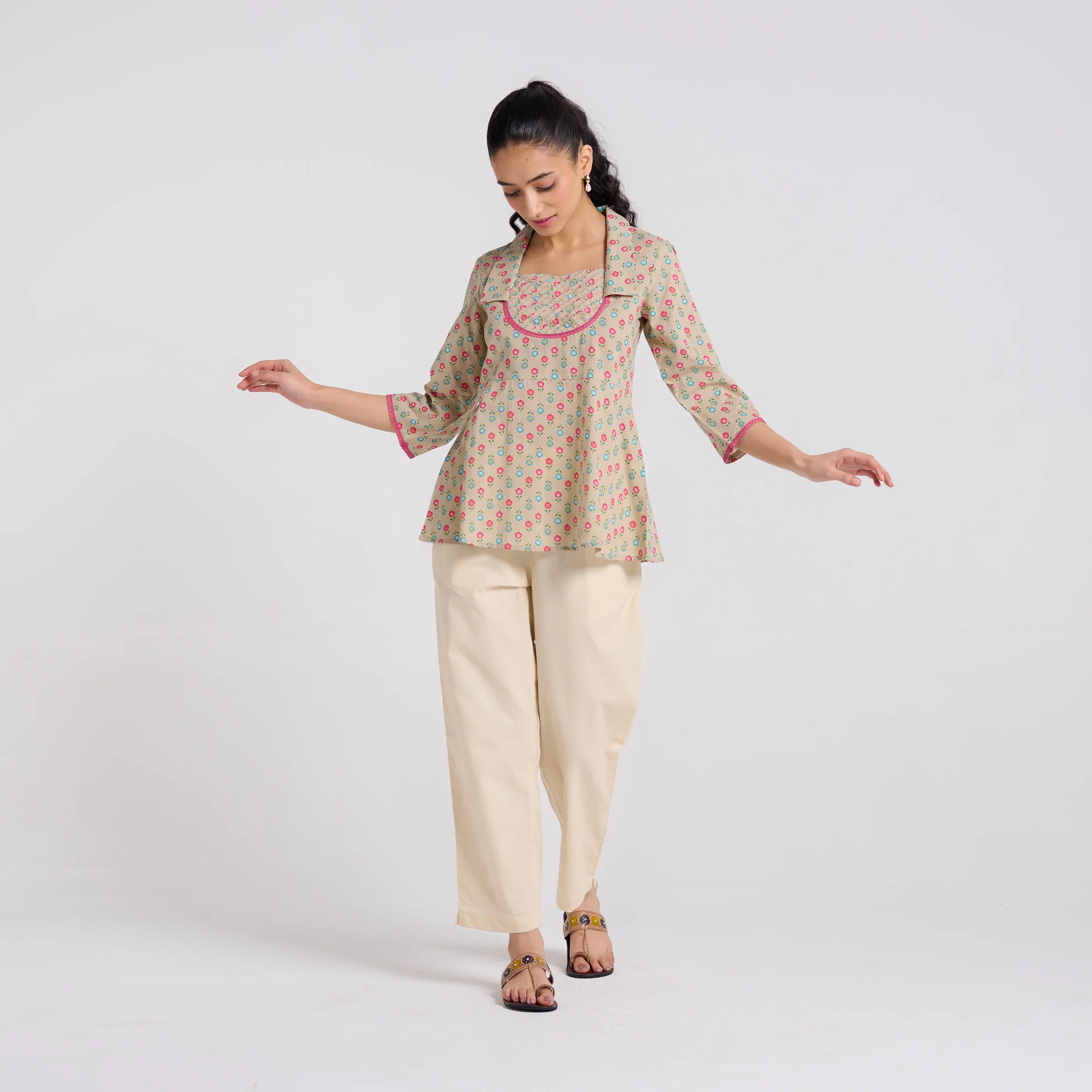 Blooming Sand Cotton Top - Image 4