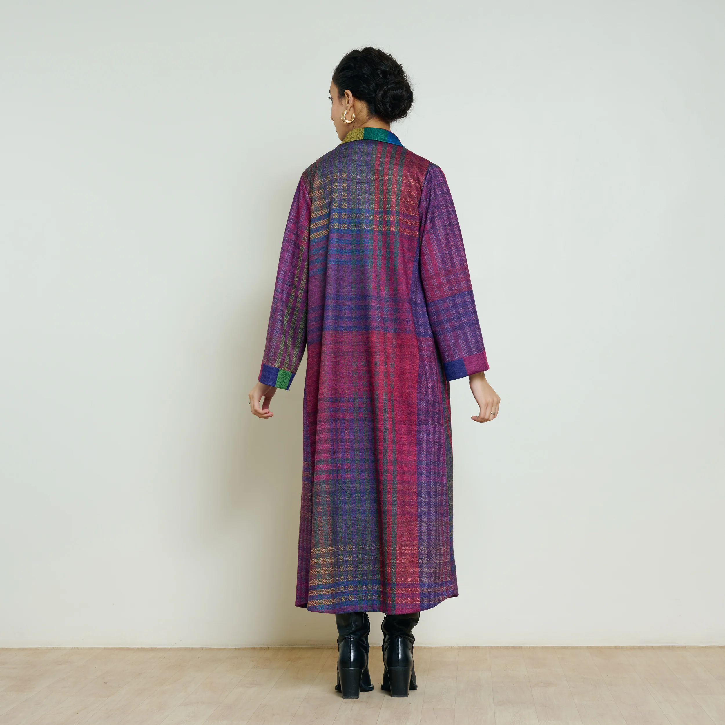 Bold Patch Woollen Overcoat - Multicolour - Image 7
