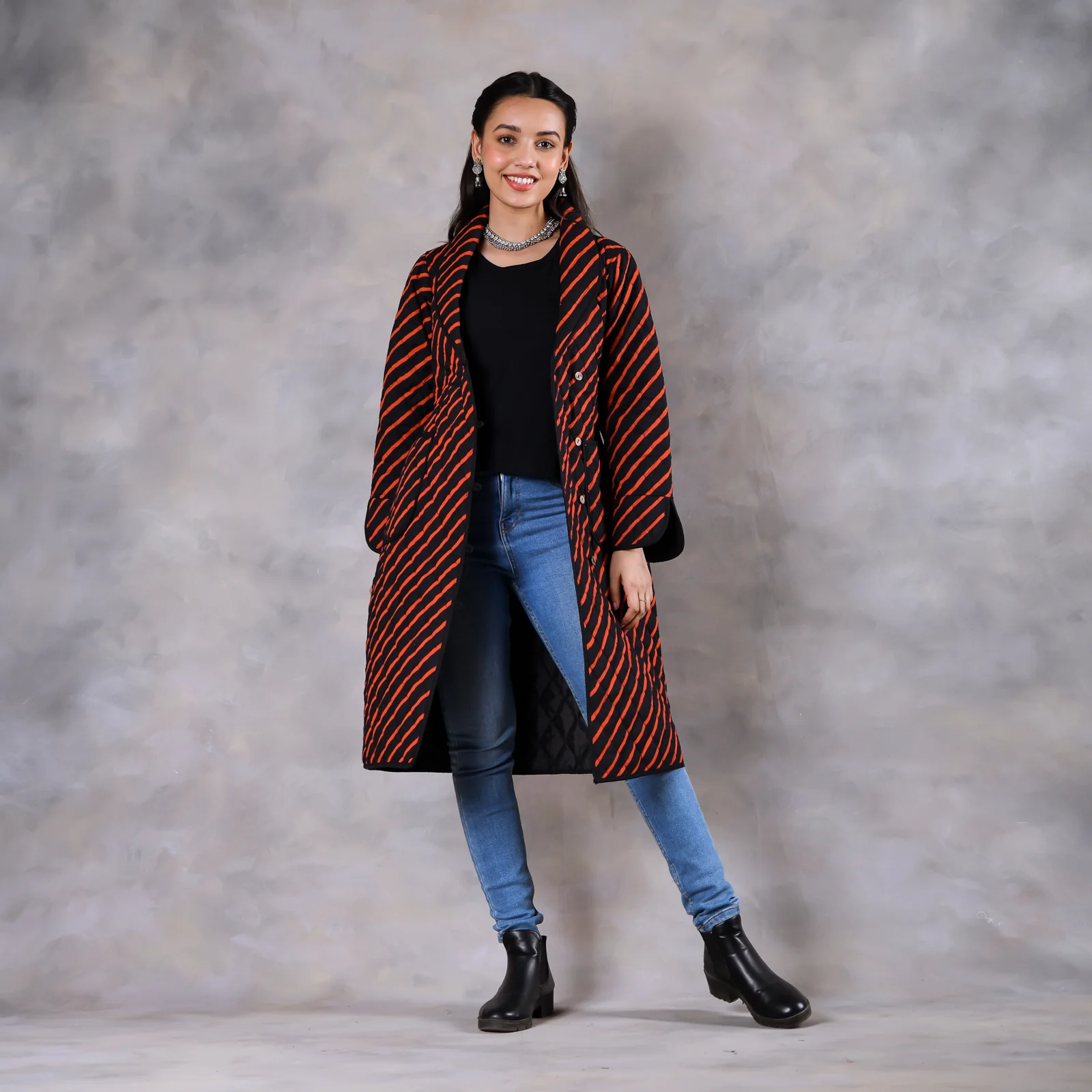 Boronia Black Quilted Jacket
