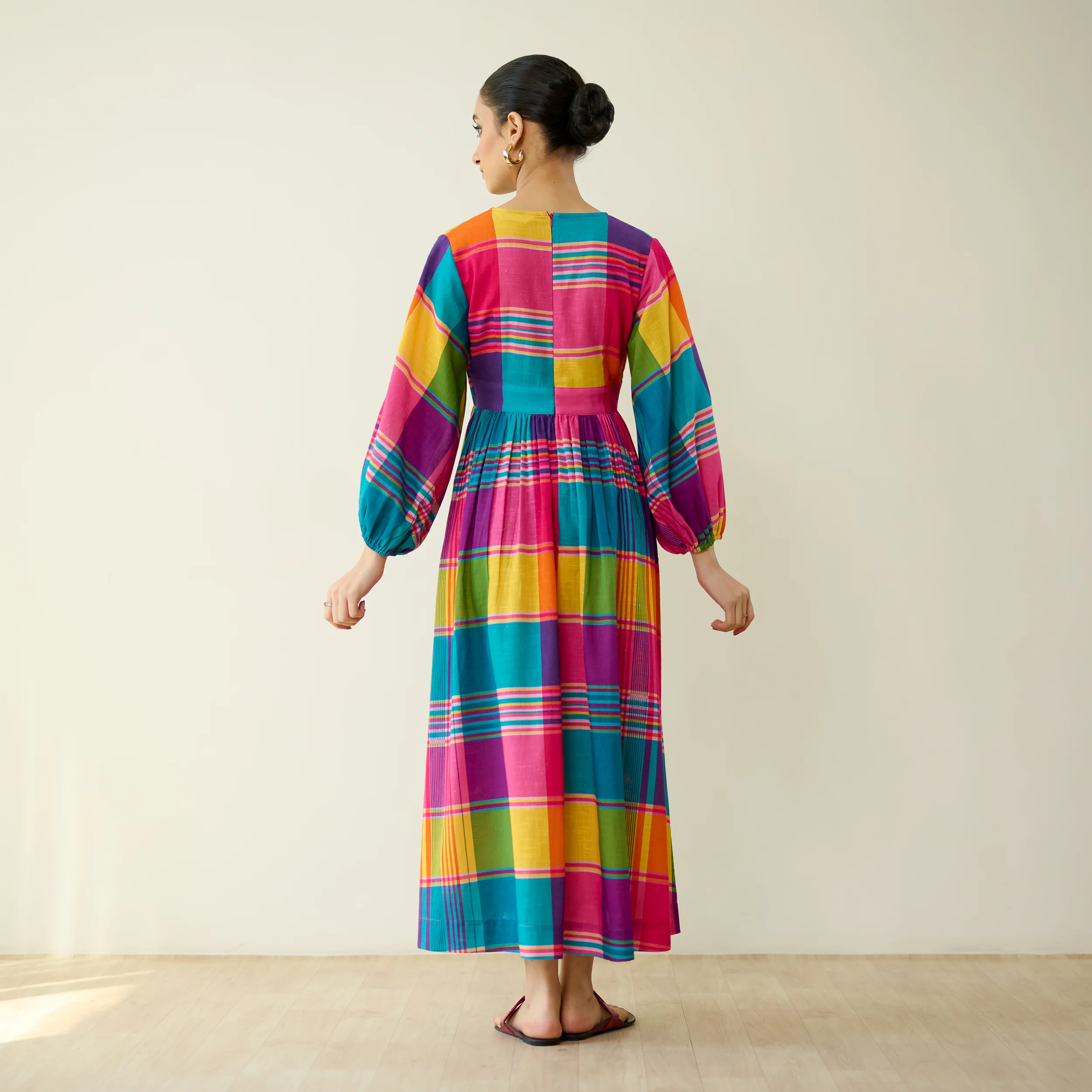 Candy Cloud Pure Slub Cotton Dress - Multicolour - Image 10