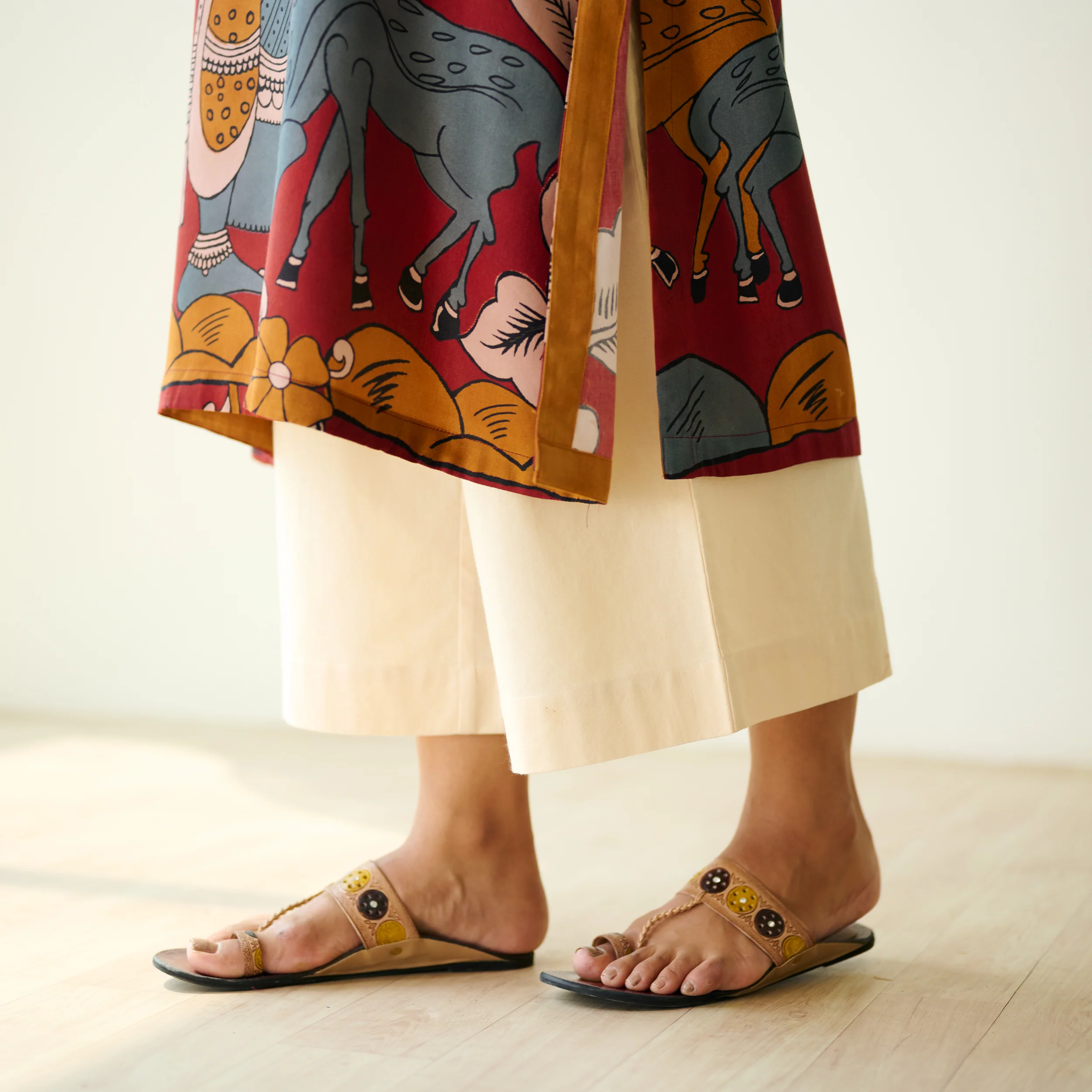 Chitra Modal Satin Kurta - Rust - Image 6