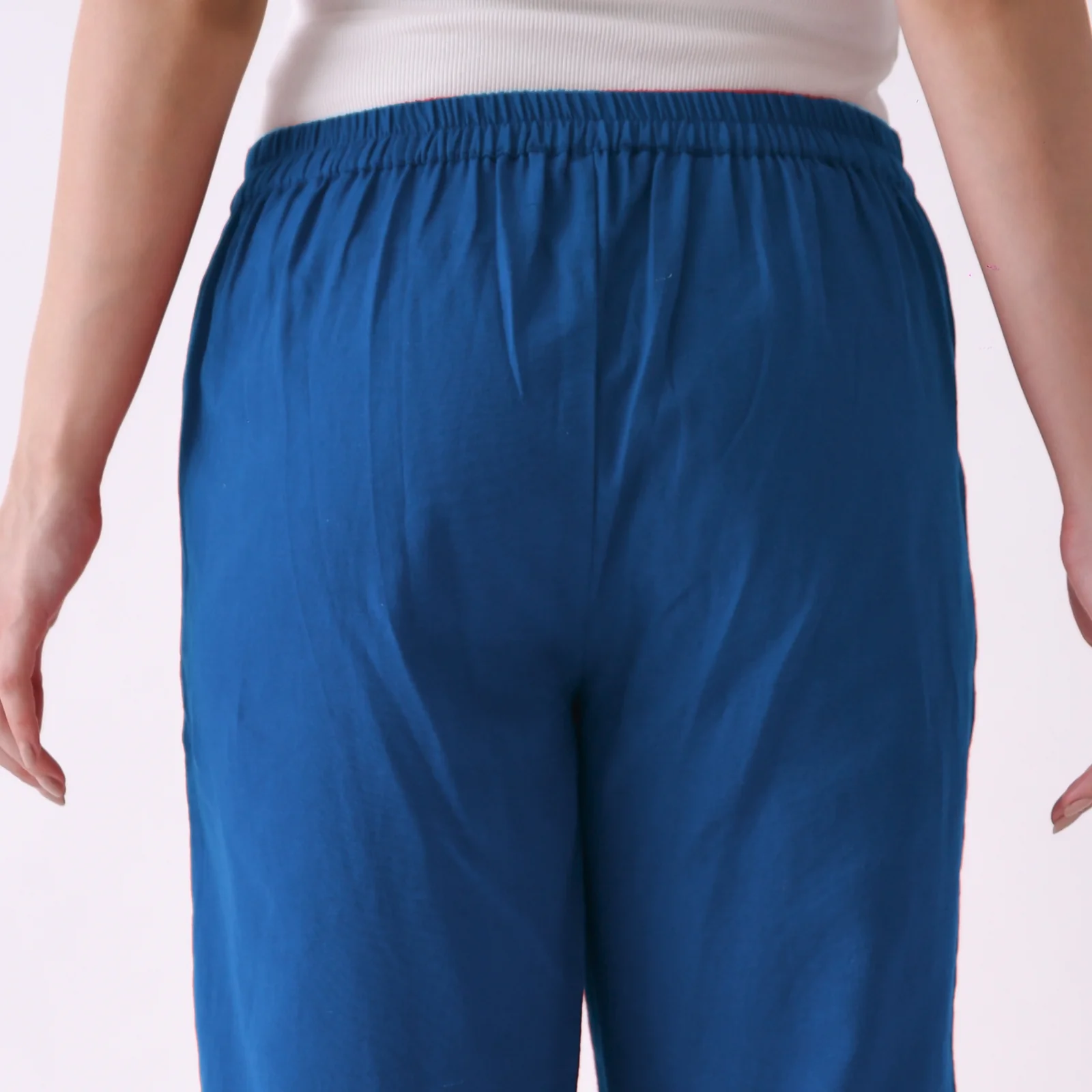 Classic Blue Cotton AMPM Pants - Image 5