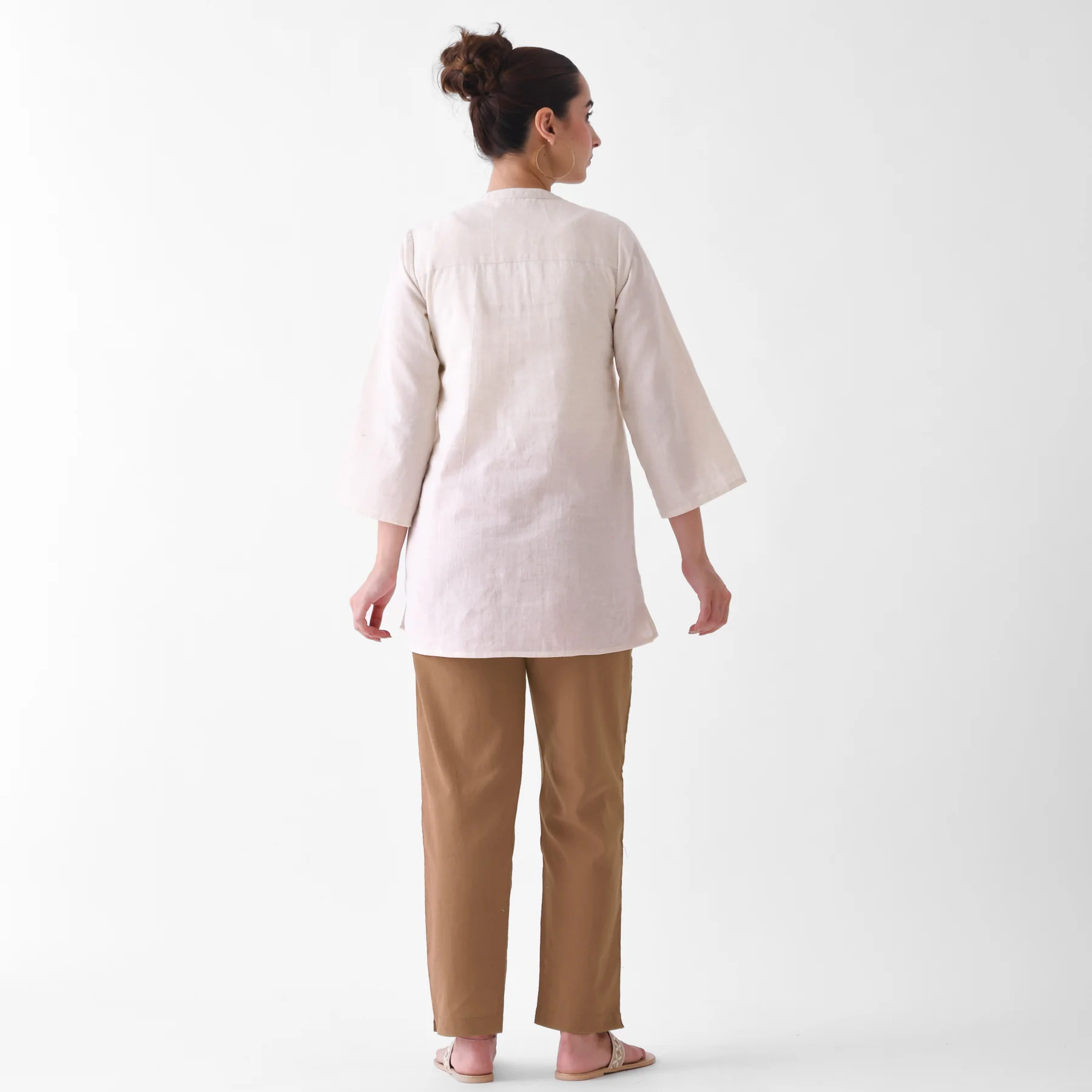 Coffee Brown Cotton AMPM Pants - Image 7