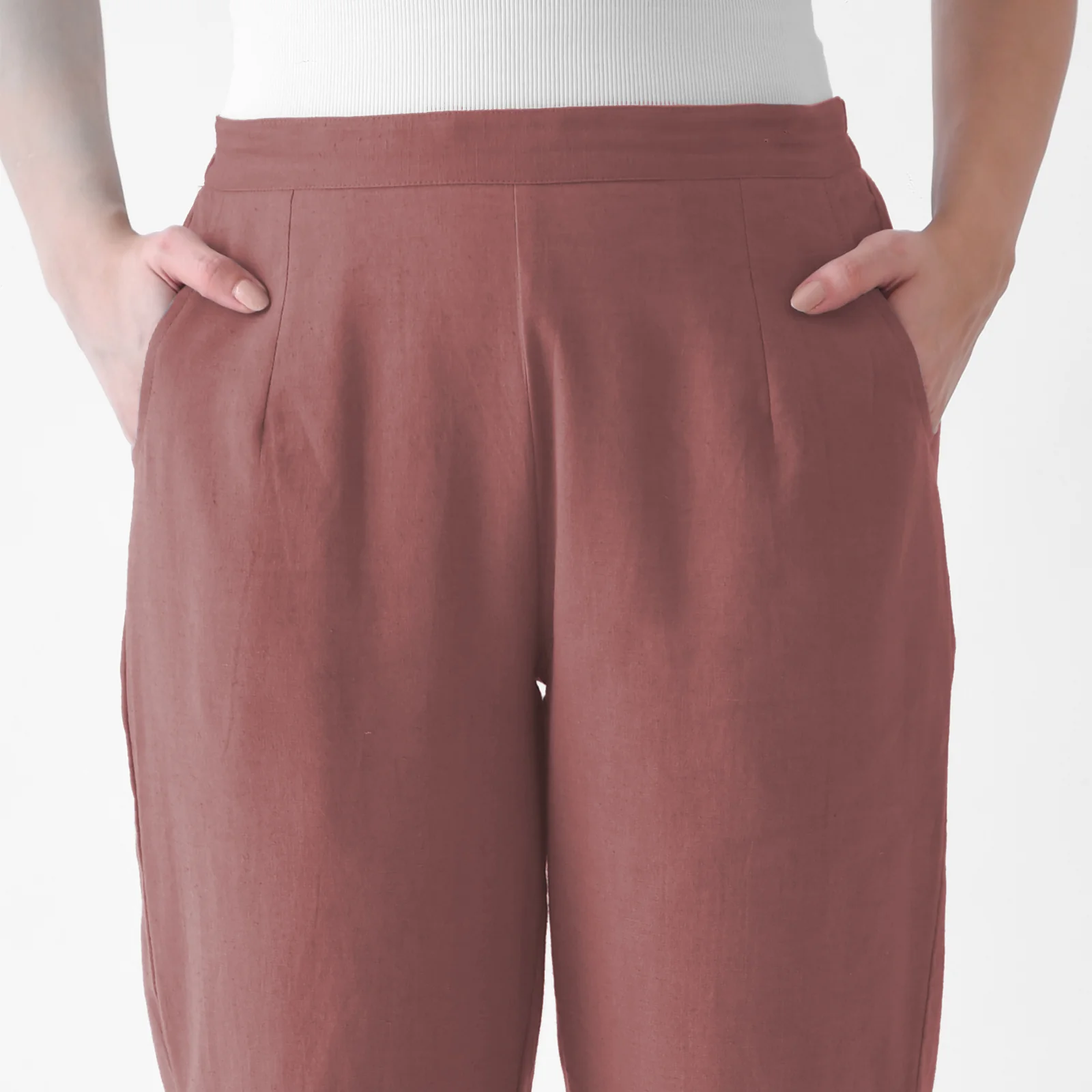 Coral Rose Cotton AMPM Pants - Image 3