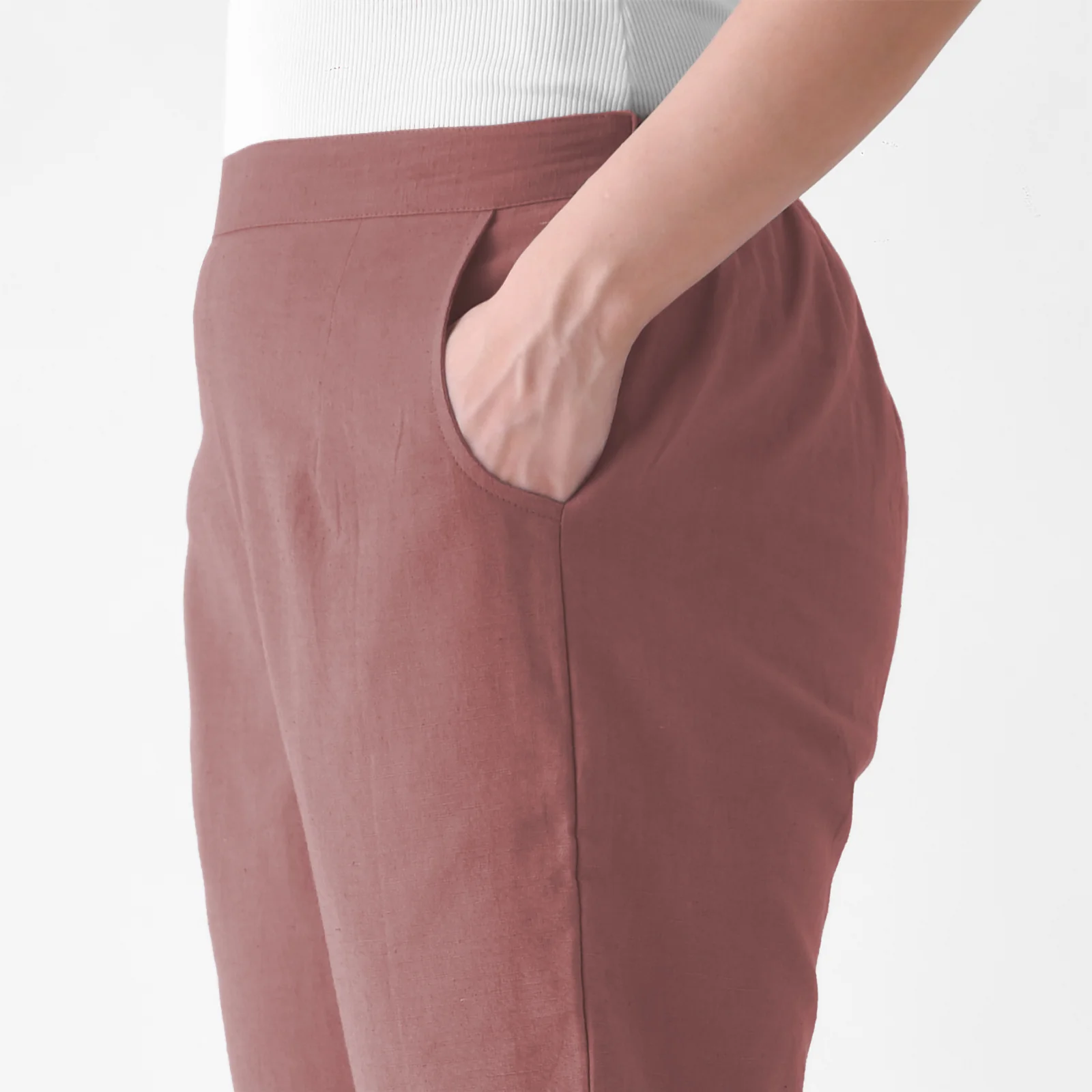 Coral Rose Cotton AMPM Pants - Image 5