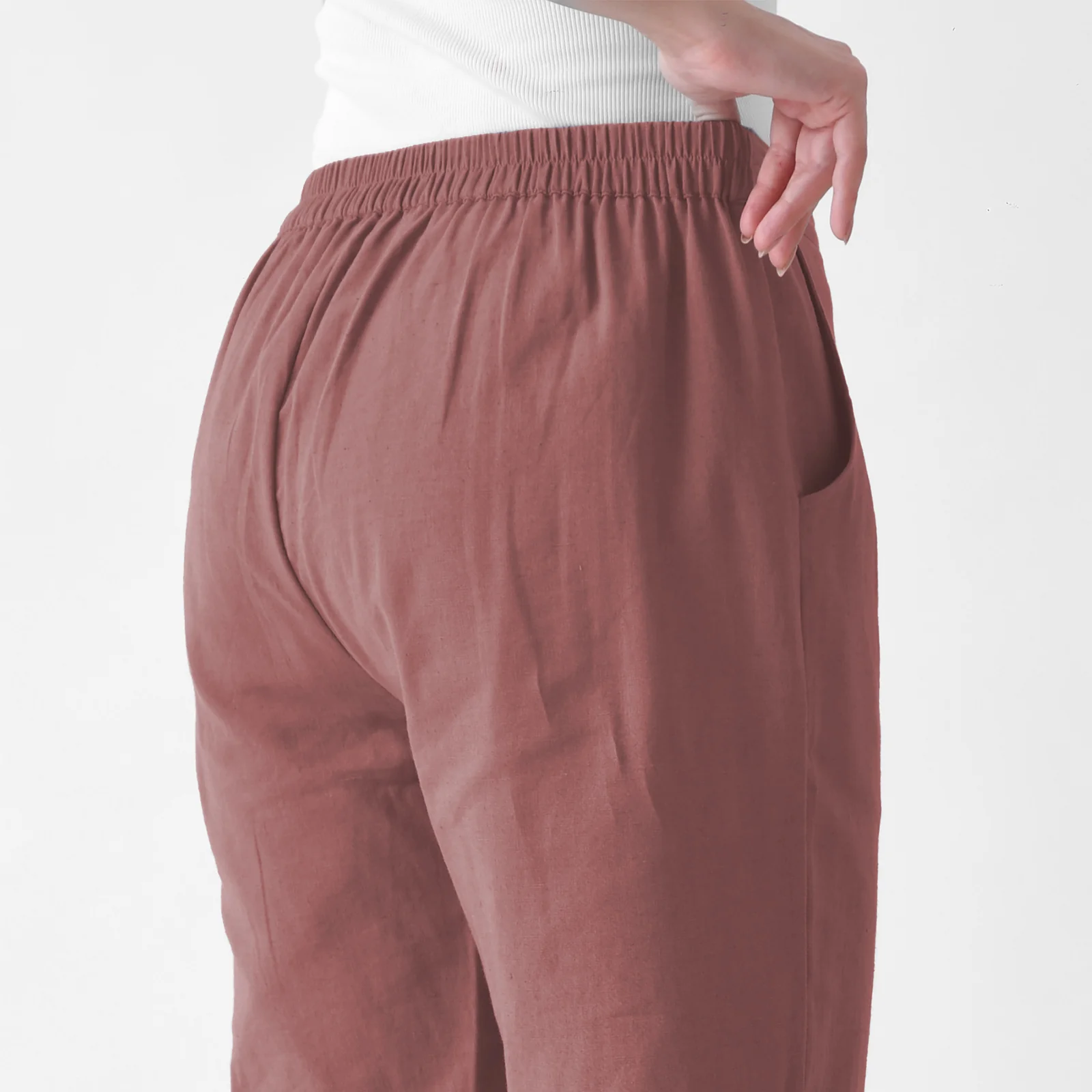 Coral Rose Cotton AMPM Pants - Image 6