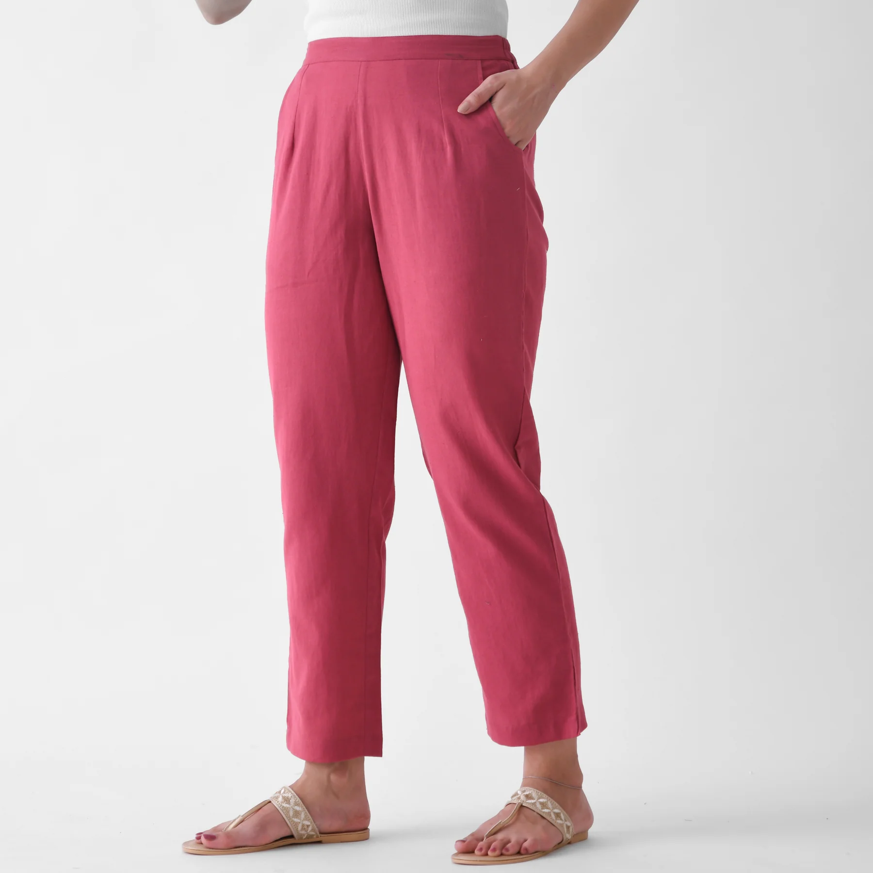 Crimson Cotton AMPM Pants - Image 3