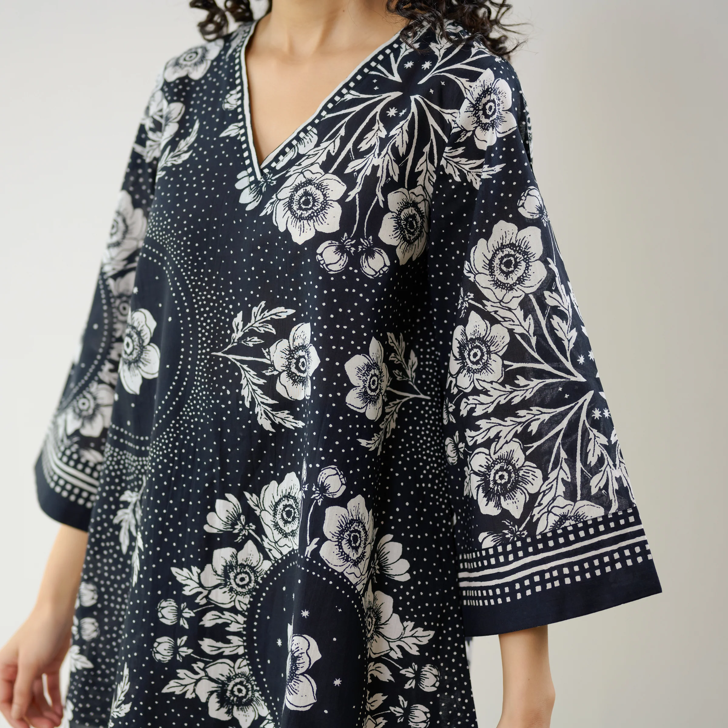 Dewdrop Cotton Co-ord Set - Classic Black - Image 2
