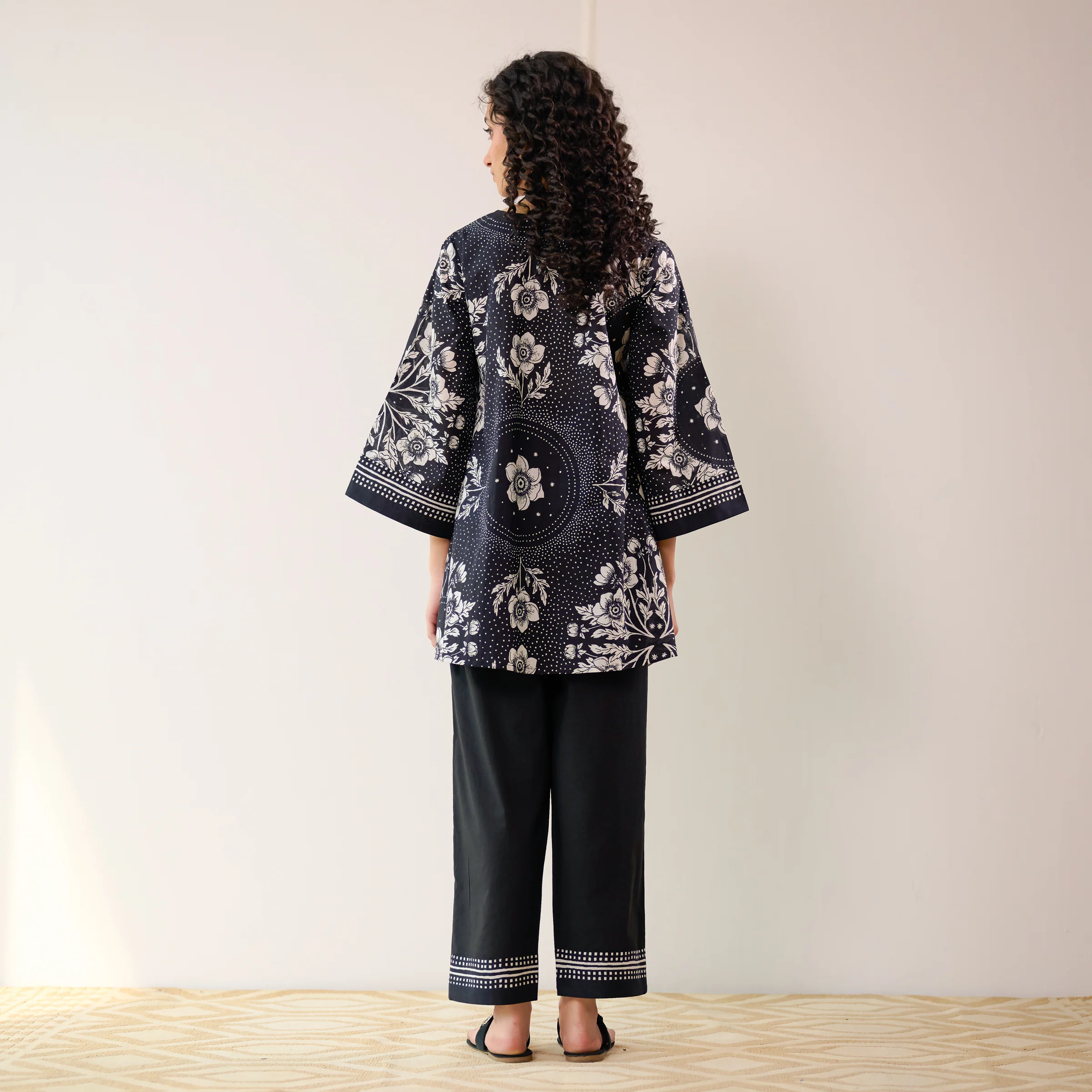 Dewdrop Cotton Co-ord Set - Classic Black - Image 7
