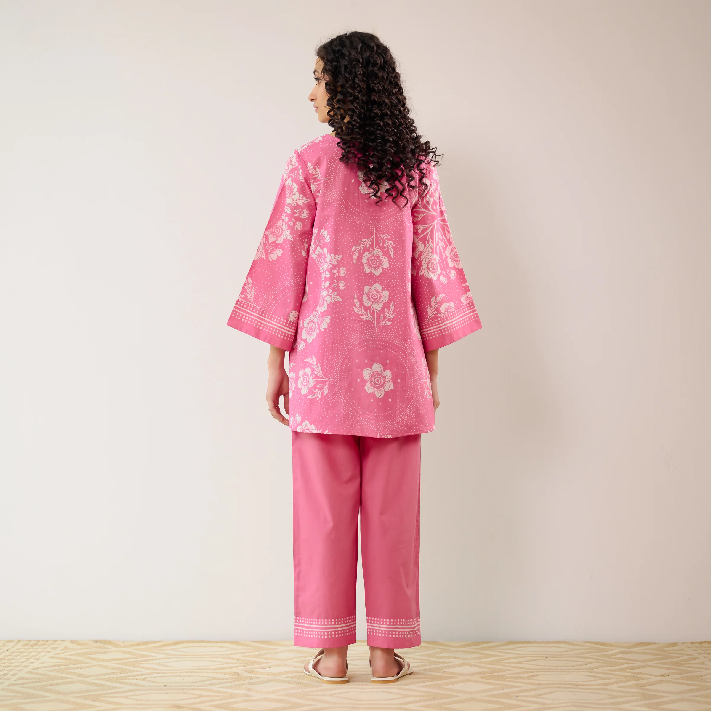 Dewdrop Cotton Co-ord Set - Pink - Image 7