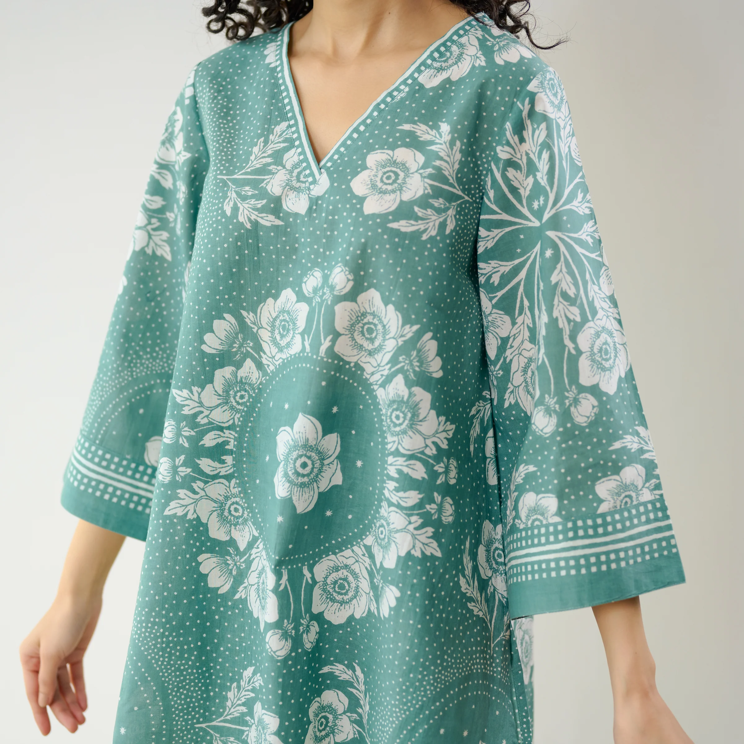 Dewdrop Cotton Co-ord Set - Sage Green - Image 2