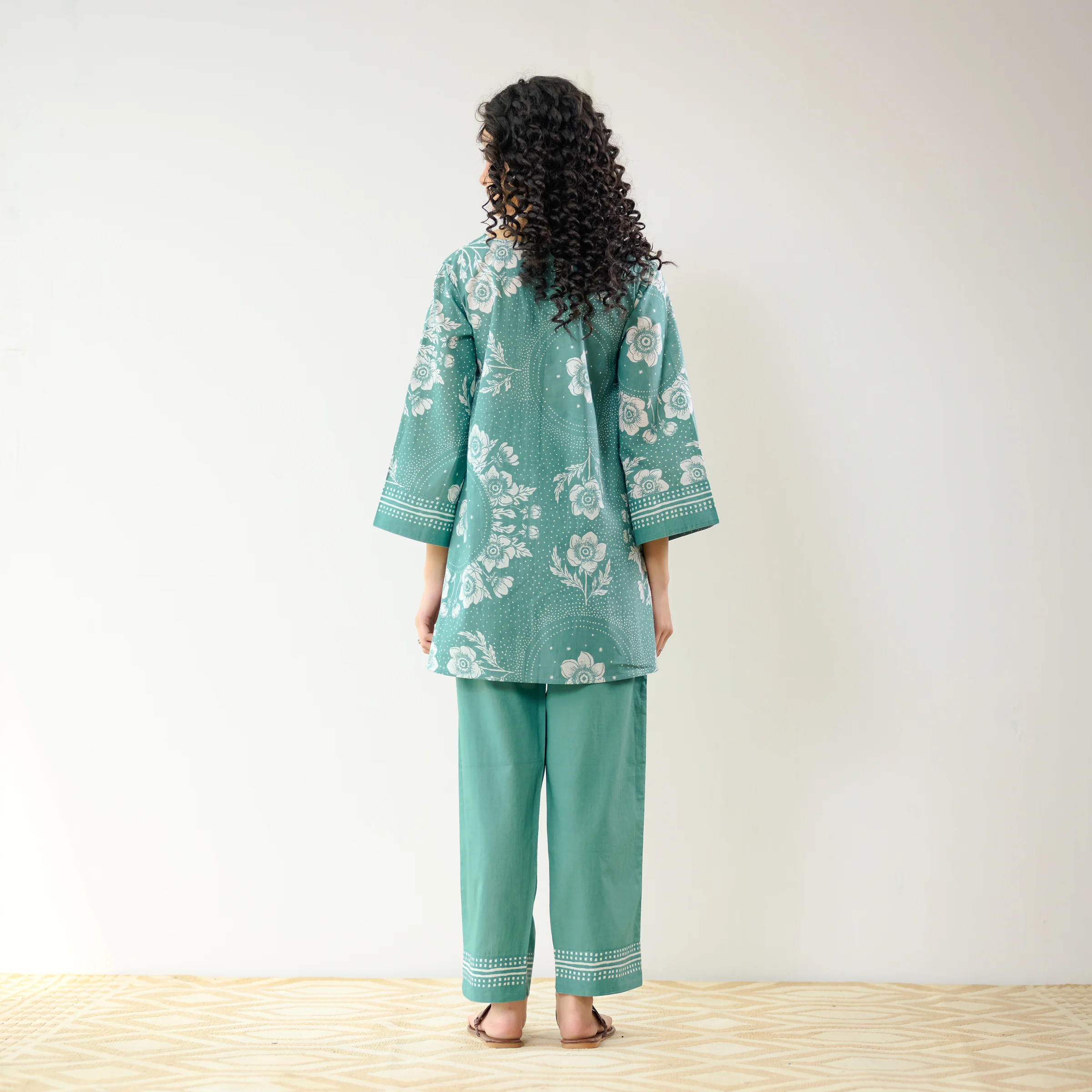 Dewdrop Cotton Co-ord Set - Sage Green - Image 7