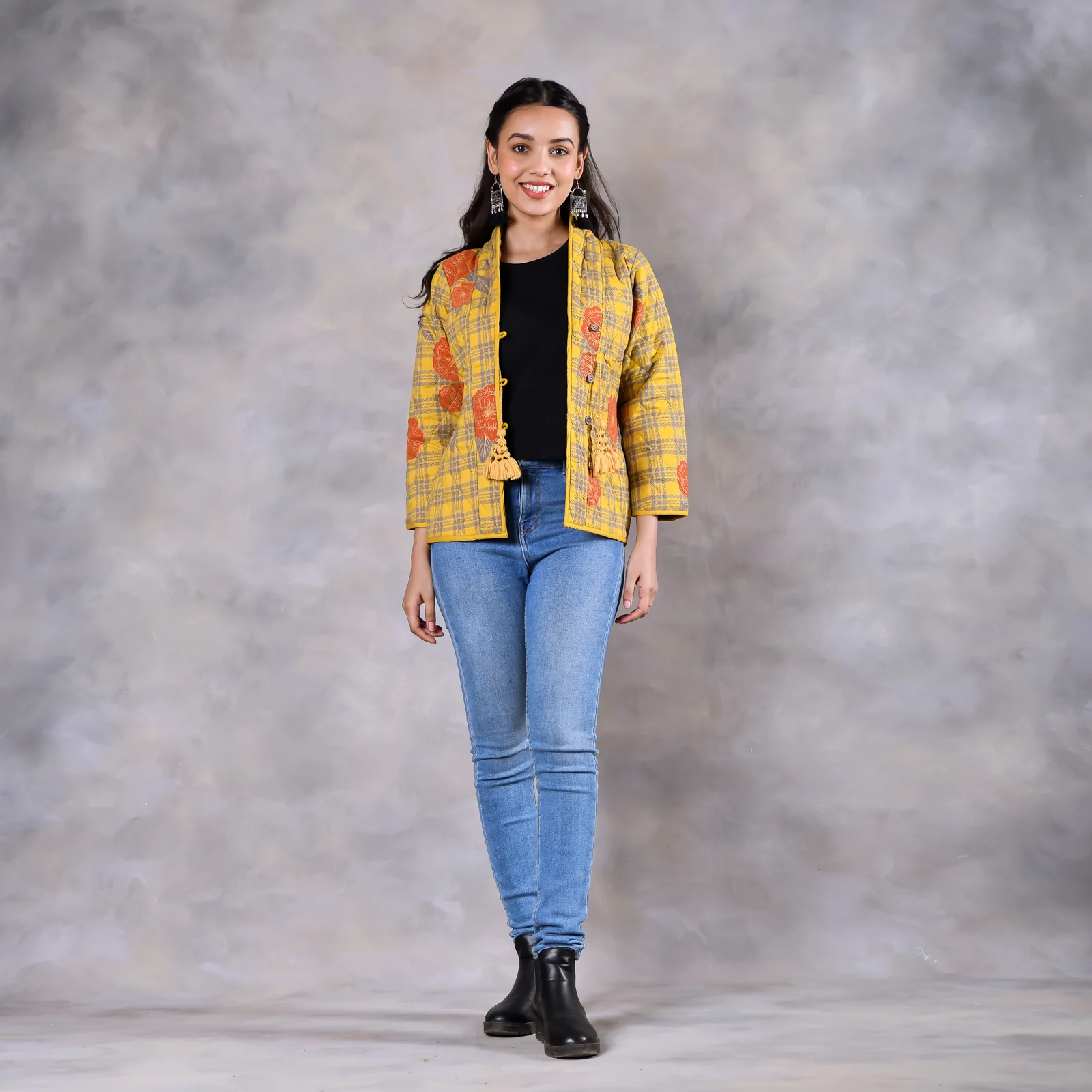 Dianthus Mustard Quilted Jacket - Image 10