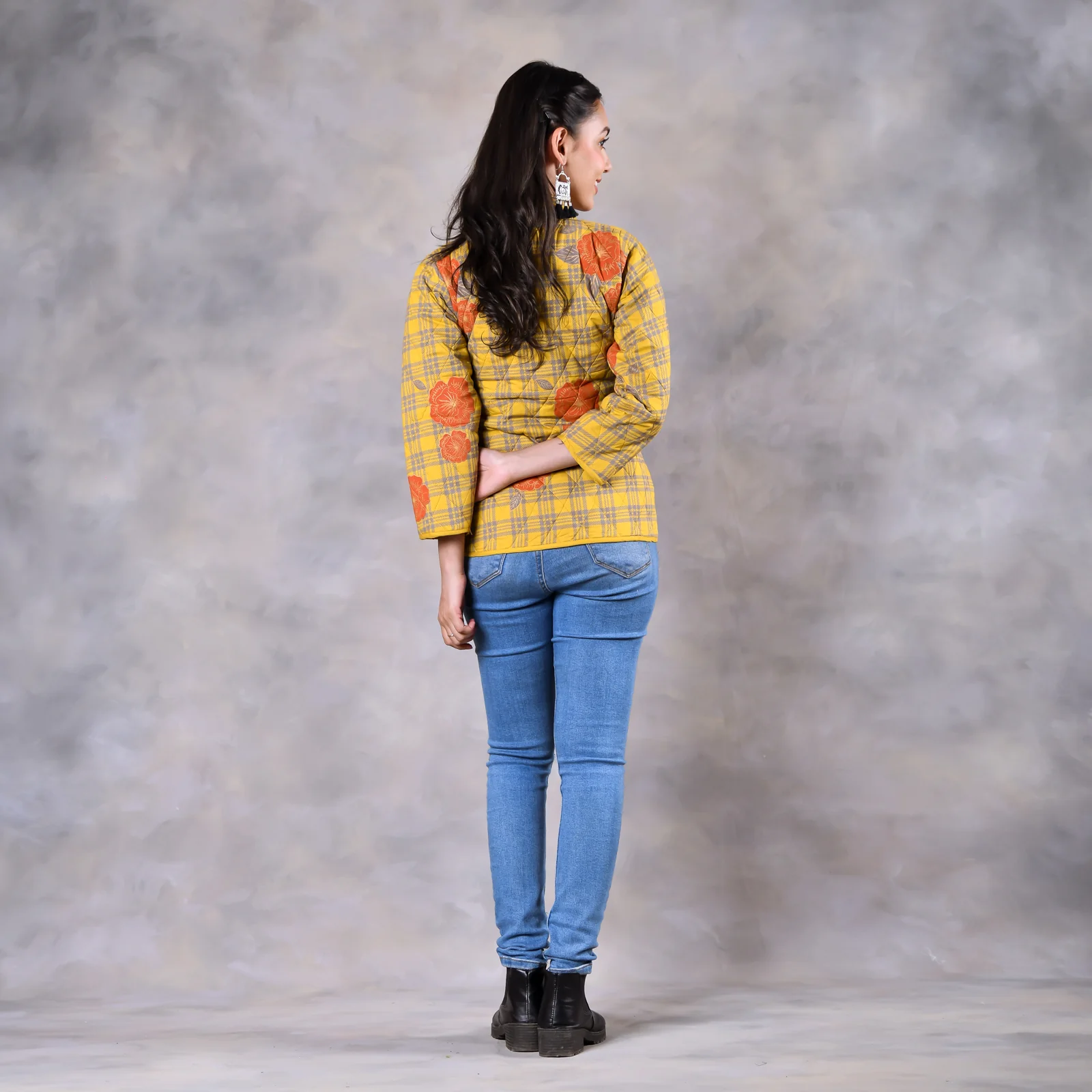 Dianthus Mustard Quilted Jacket - Image 11