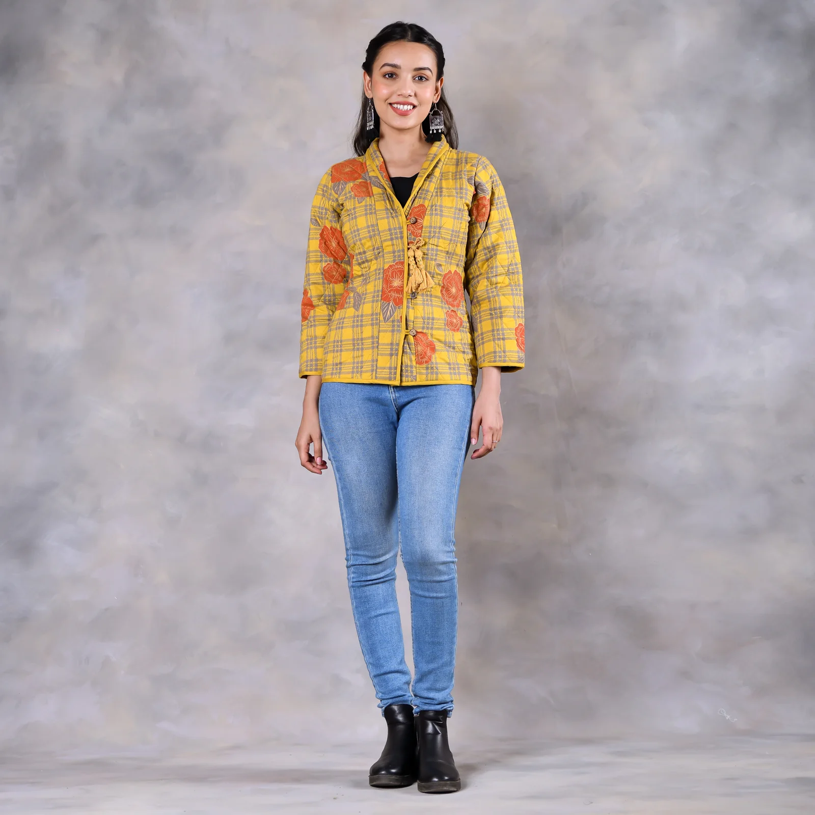 Dianthus Mustard Quilted Jacket - Image 6