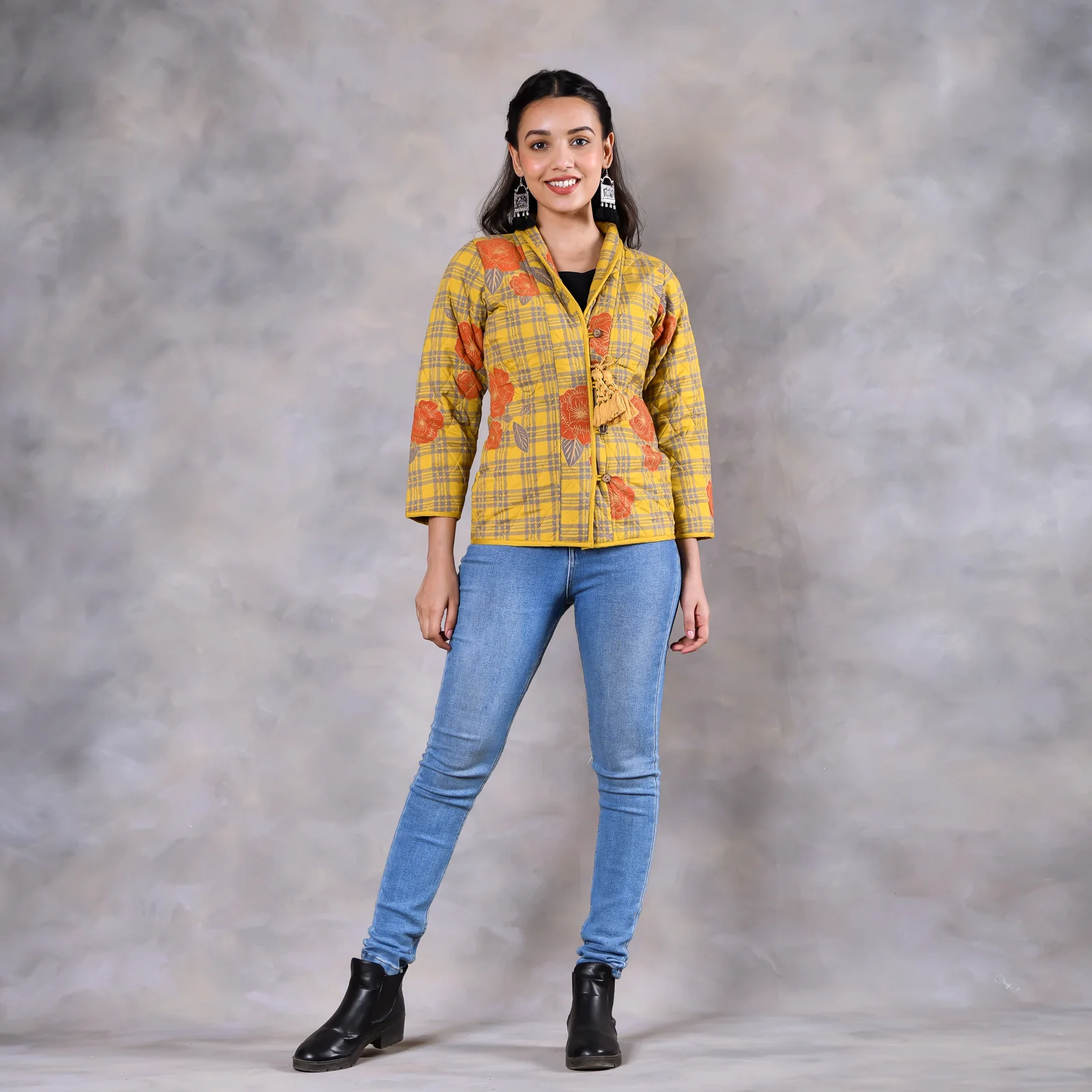 Dianthus Mustard Quilted Jacket - Image 8