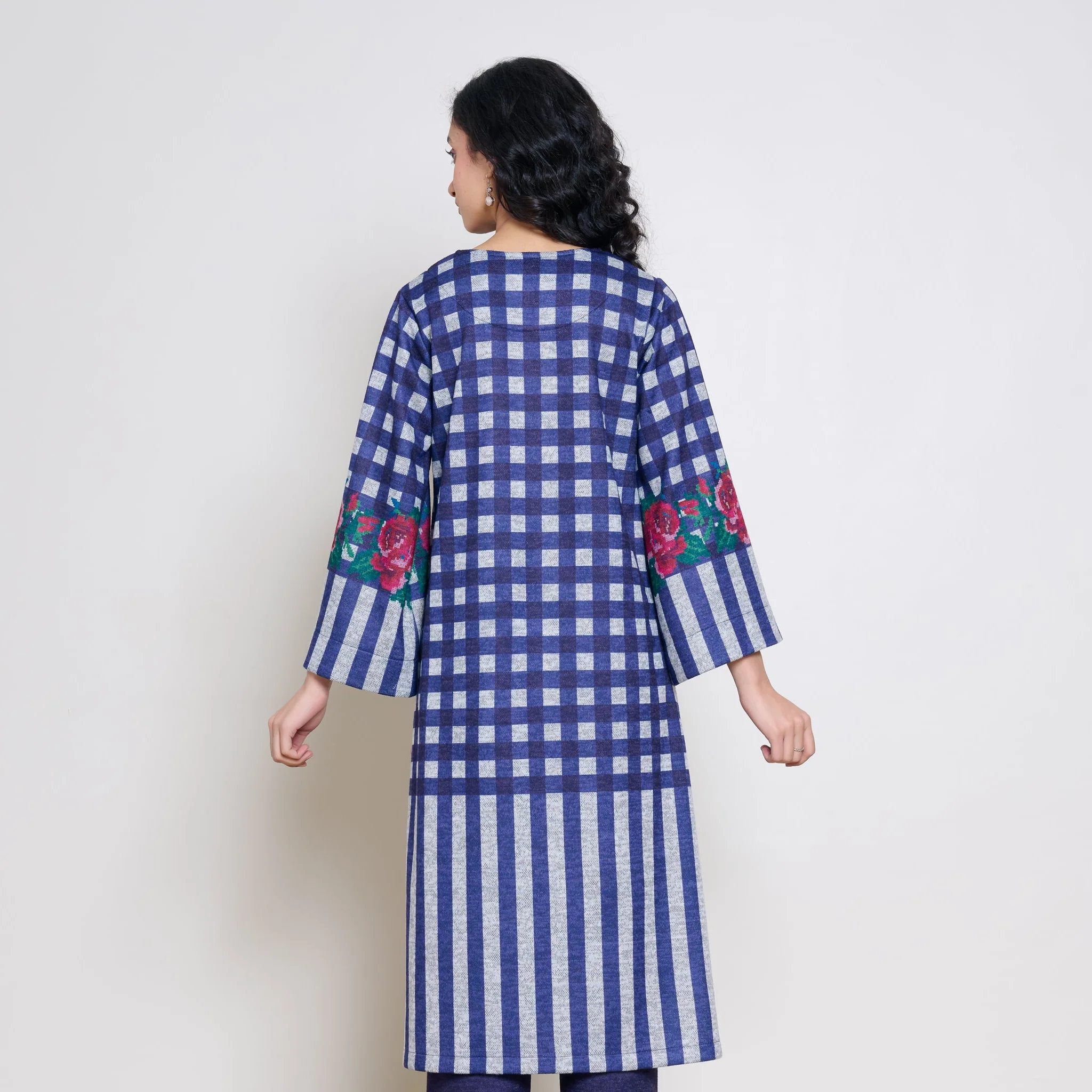 Evermore Woollen Hand Embroidered Kurta - Violet - Image 7