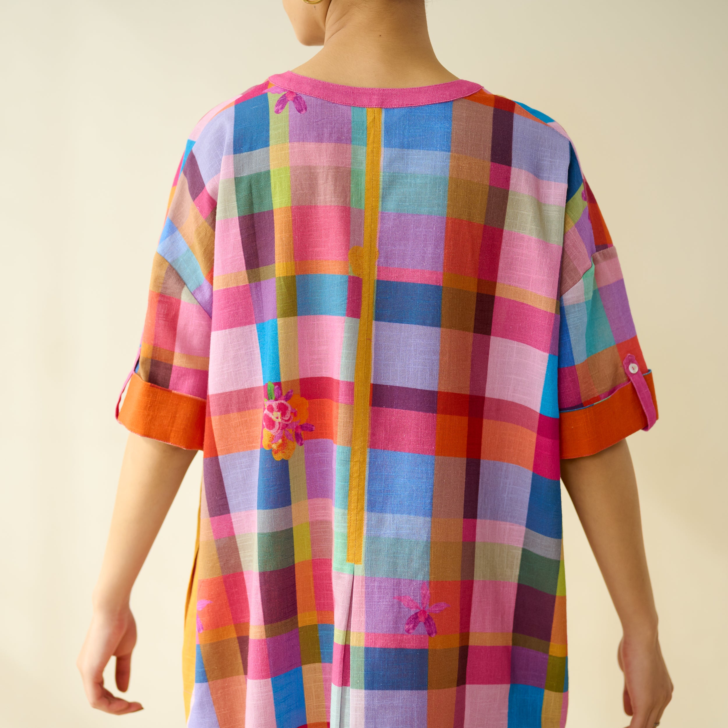 Galleria Pure Slub Cotton Kurta - Multicolour - Image 7