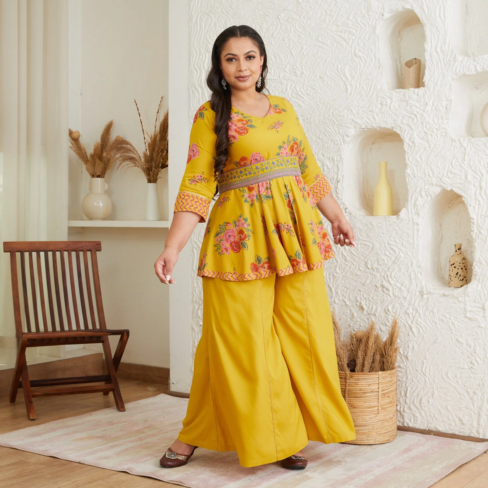 Inaayat Mustard Sharara Set - SOM - Image 3