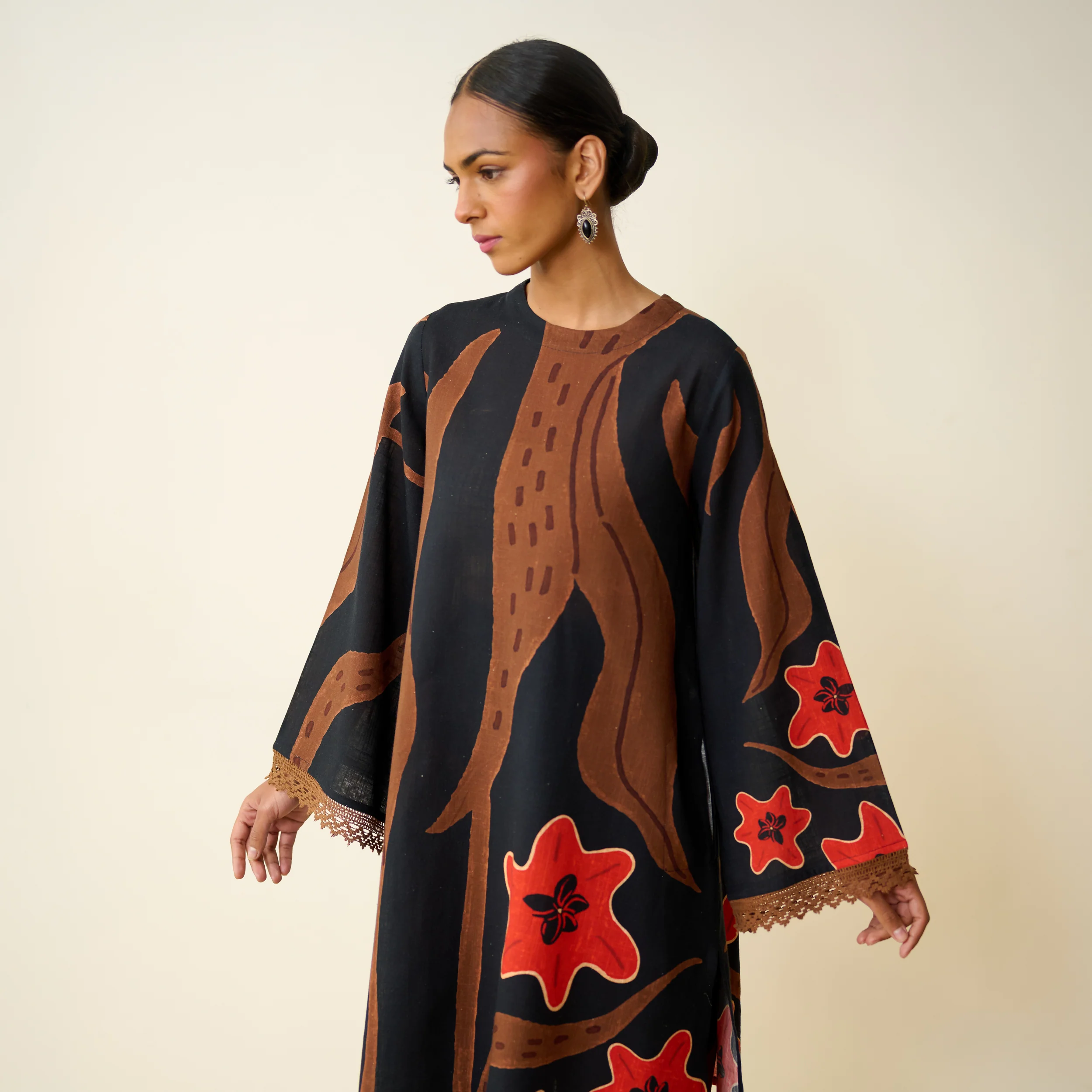 June Slub Cotton Coord Set - Black - Image 4
