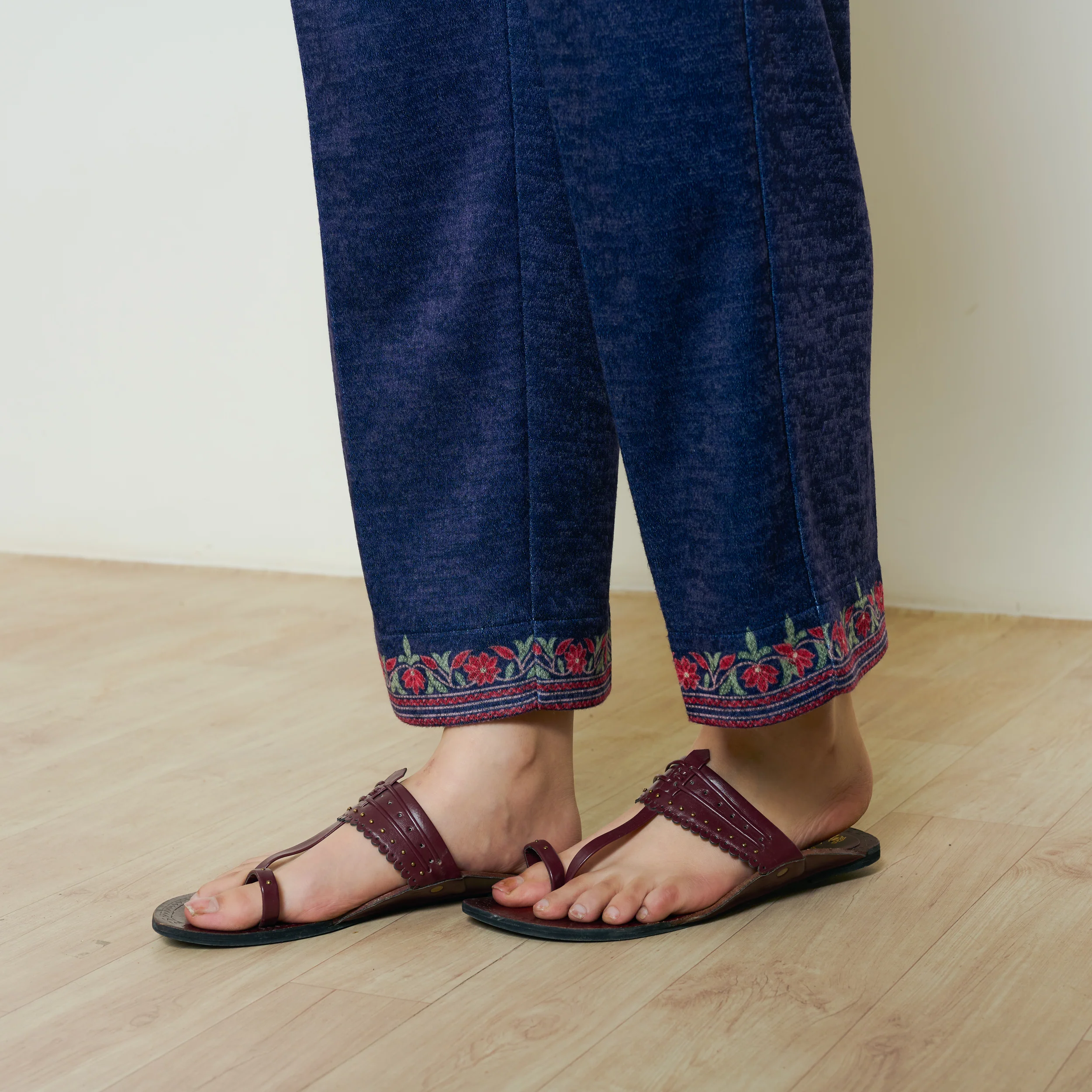 Kashmira Woollen Coord Set - Navy Blue - Image 7