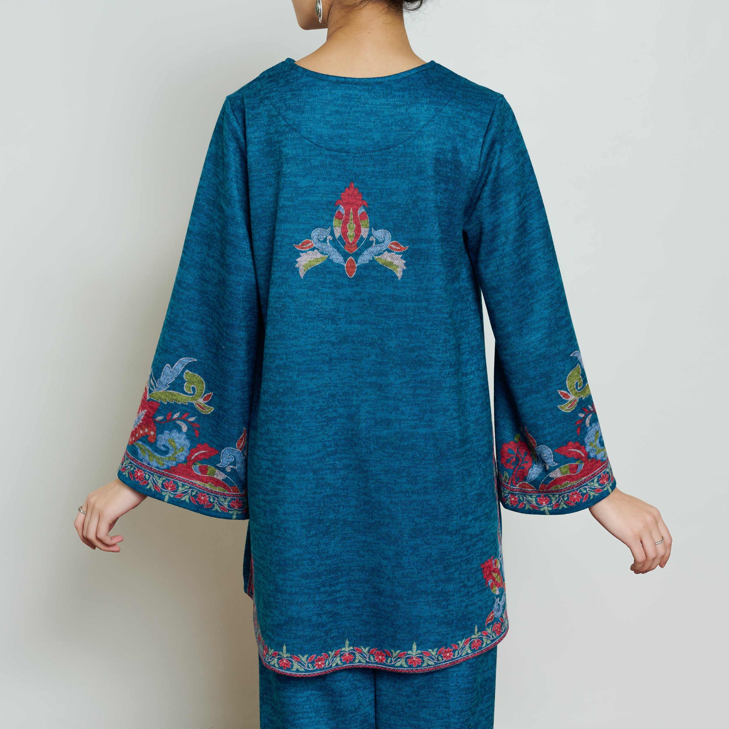 Kashmira Woollen Kurta - Transformative Teal - Image 11