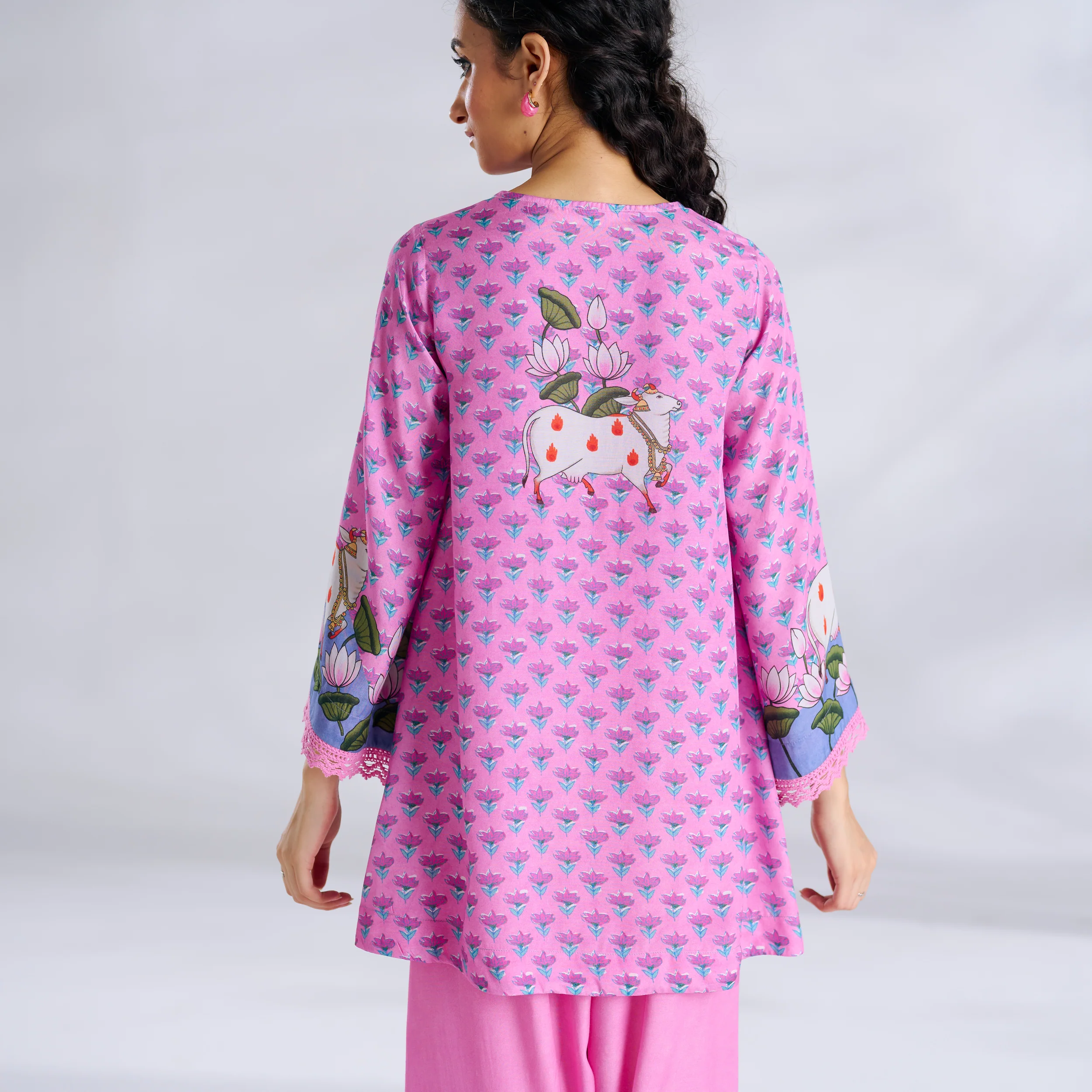 Lotus Shantoon Farsi Salwar Set - Candy Pink - Image 5