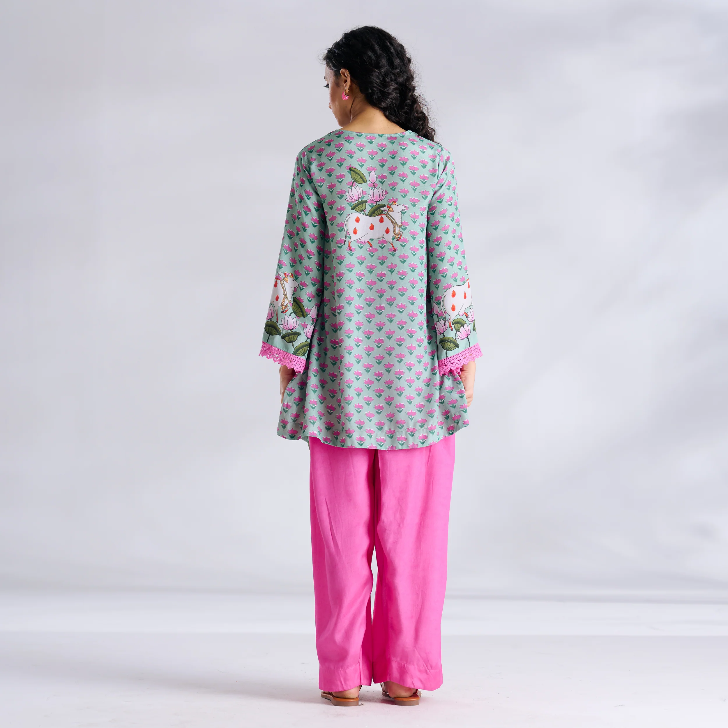 Lotus Shantoon Farsi Salwar Set - Mint - Image 7
