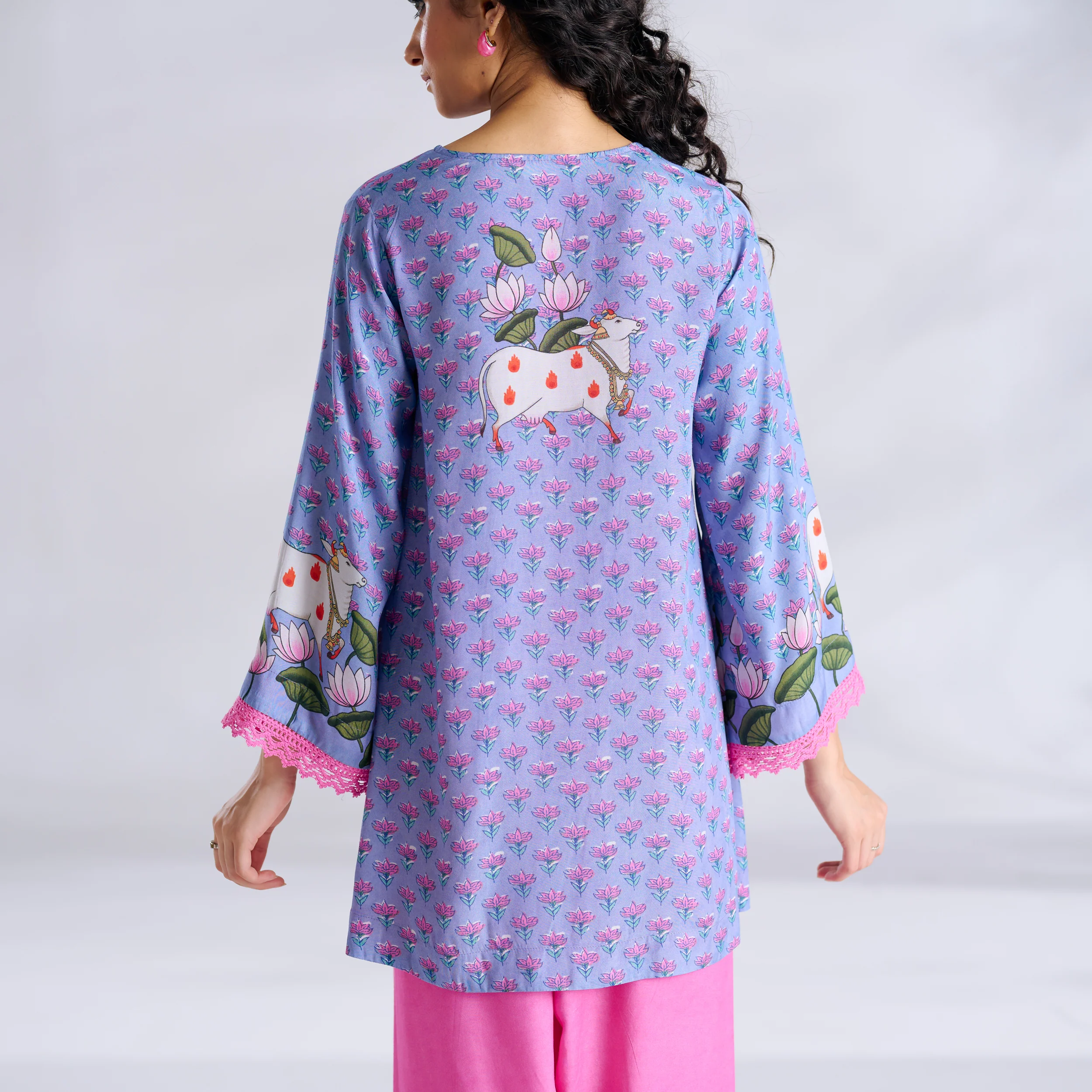 Lotus Shantoon Farsi Salwar Set - Quilt Blue - Image 7
