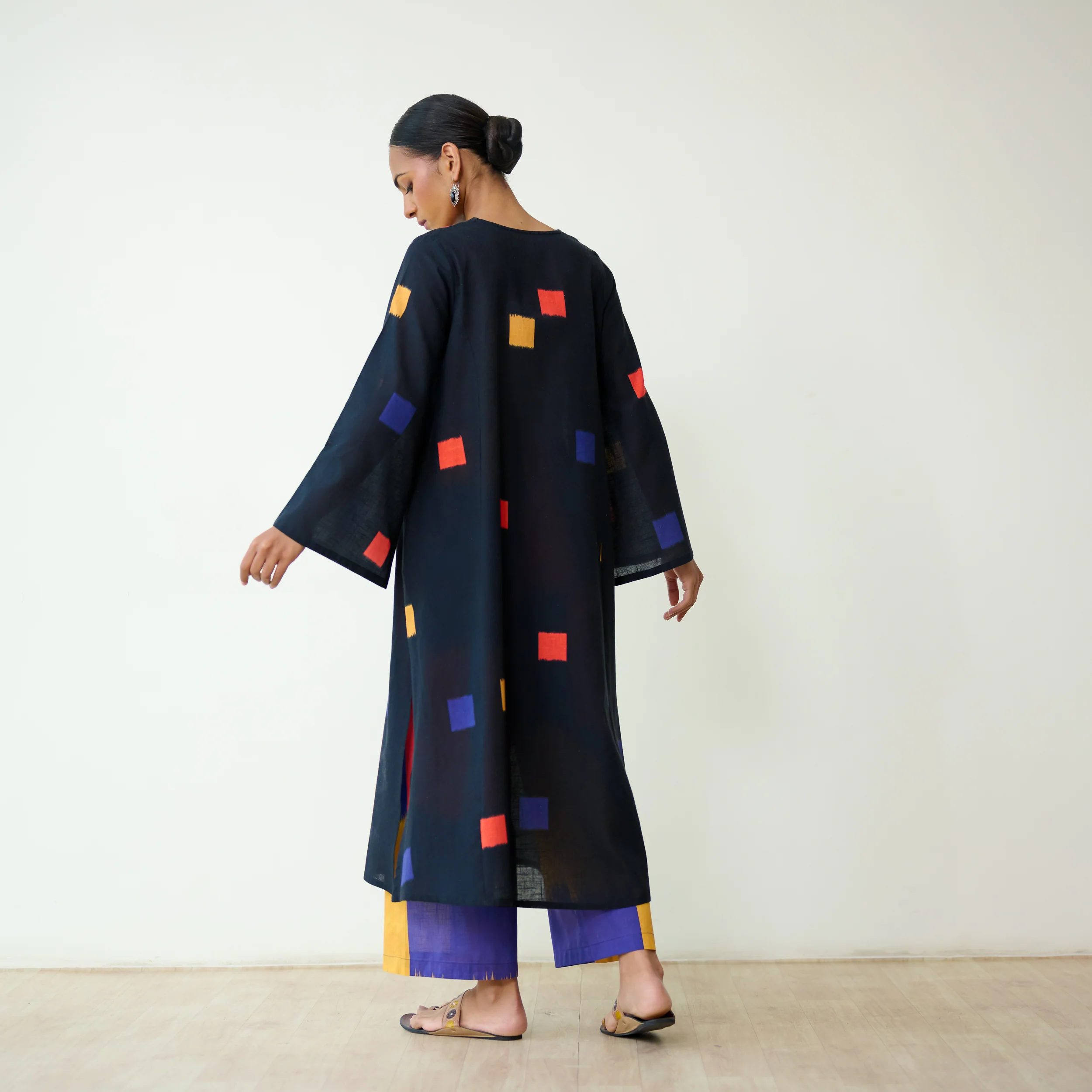 Ludo Pure Slub Cotton Kurta Set - Black - Image 11