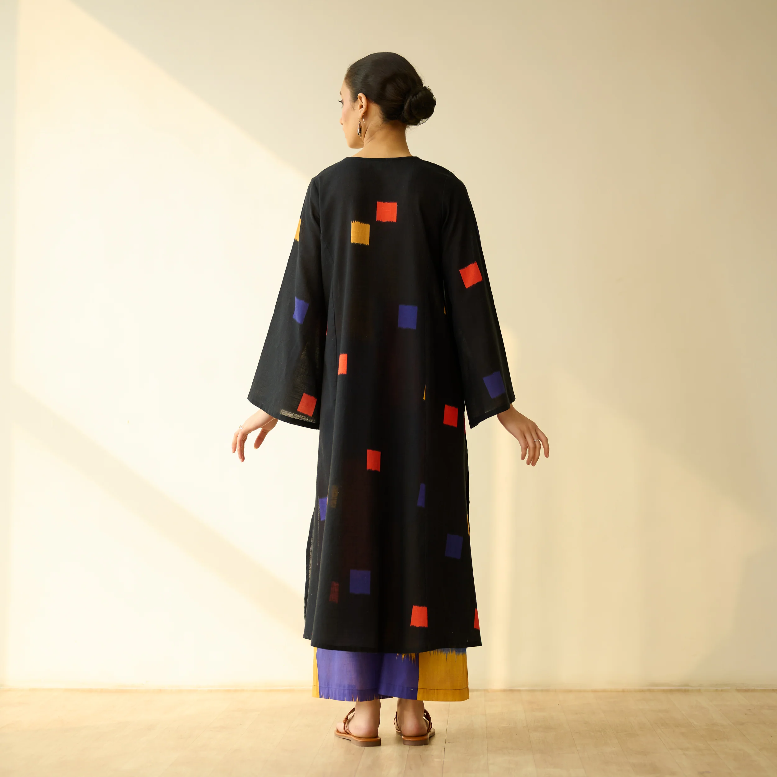 Ludo Pure Slub Cotton Kurta Set - Black - Image 13