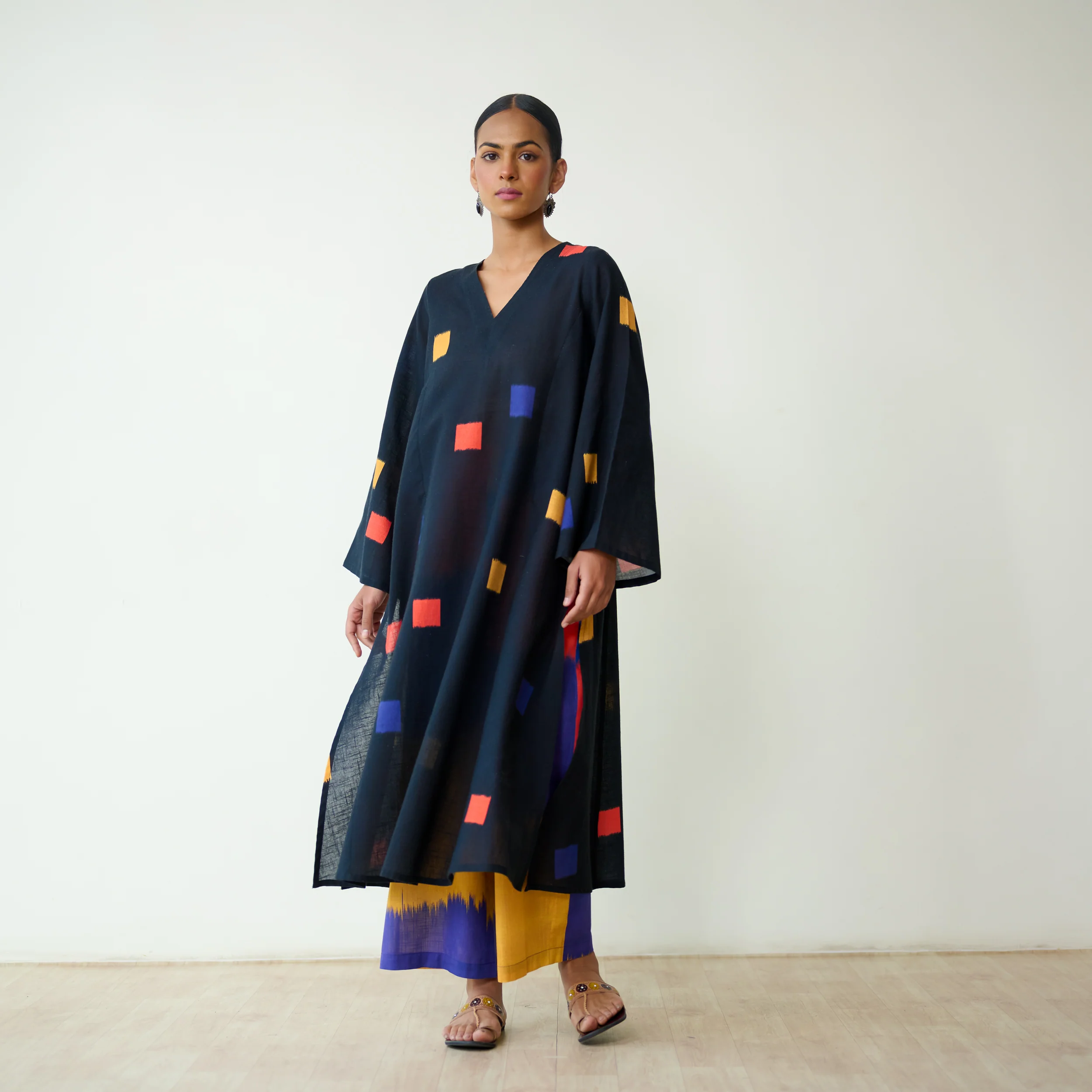 Ludo Pure Slub Cotton Kurta Set - Black - Image 6