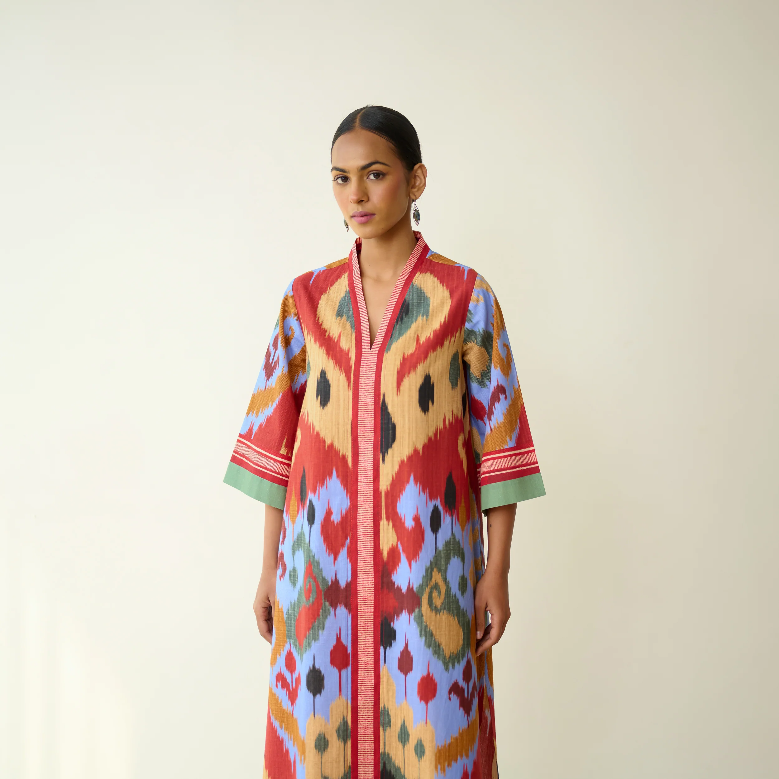 Maheeka Slub Cotton Kurta - Ocean Blue - Image 6