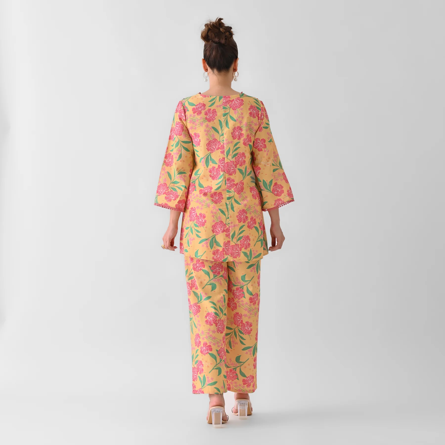Mango Yellow Blooming Cotton Co-ord Set - Image 7