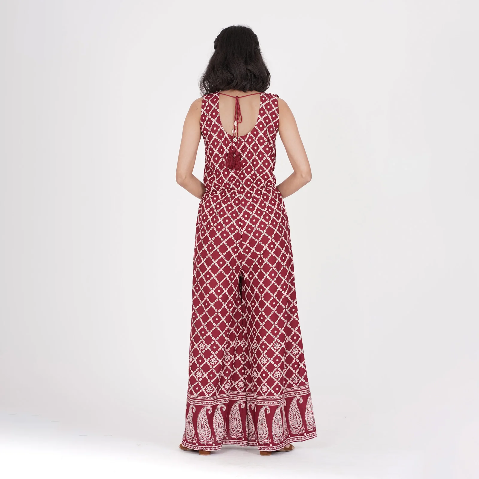 Maroon Front Buttoned Jumpsuit - Image 10