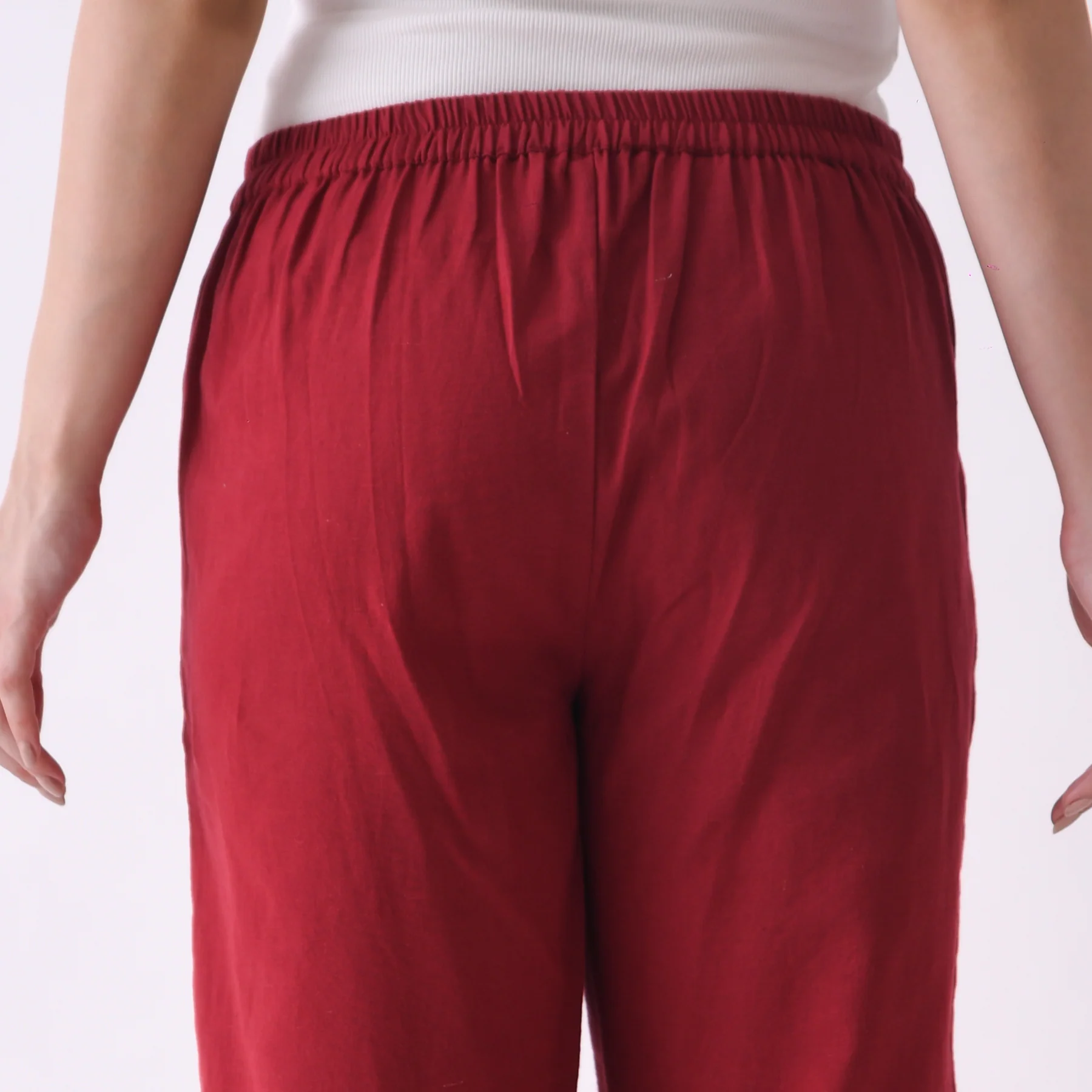Maroon Cotton AMPM Pants - Image 7