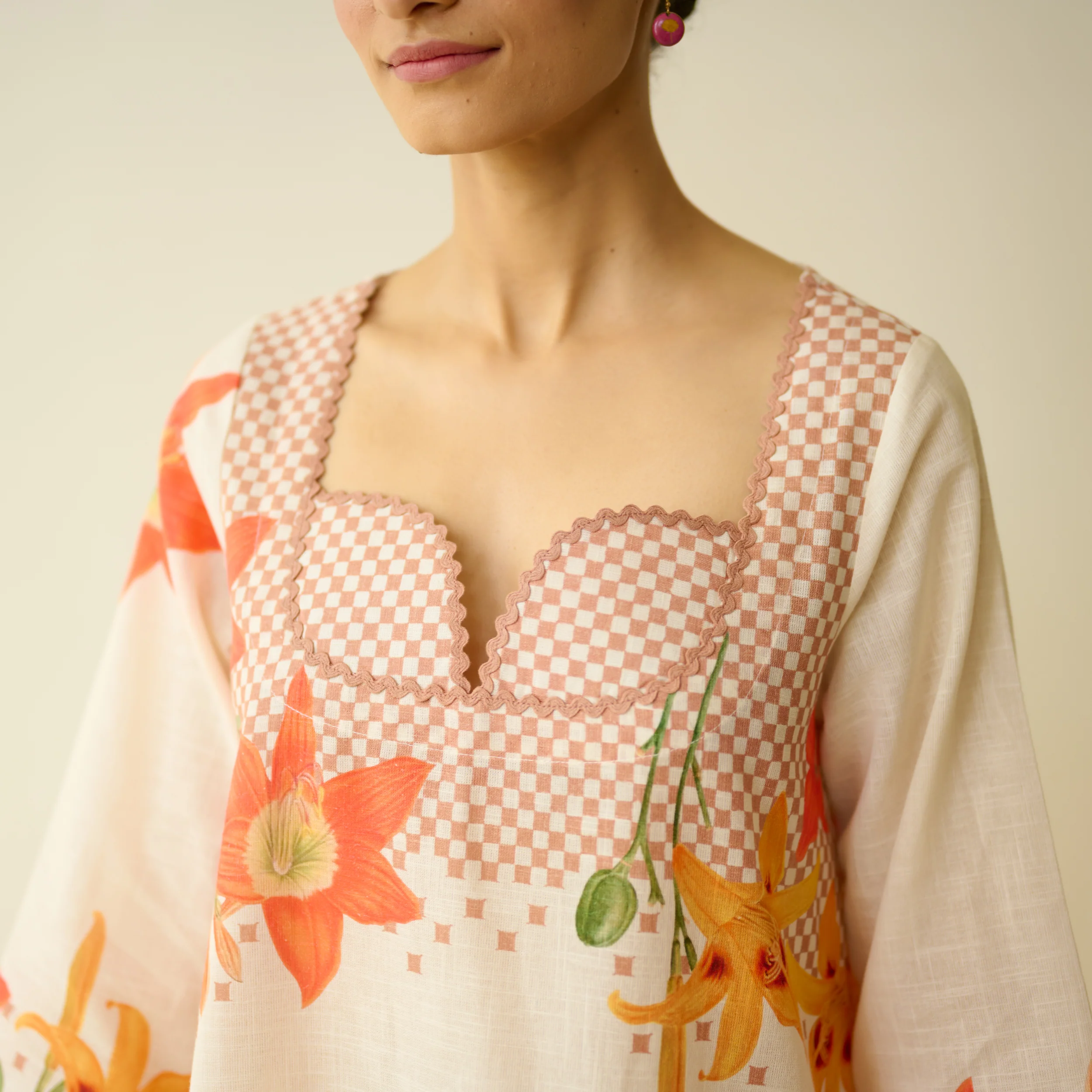 Masakali Slub Cotton Farsi Set - Tree Brown - Image 2