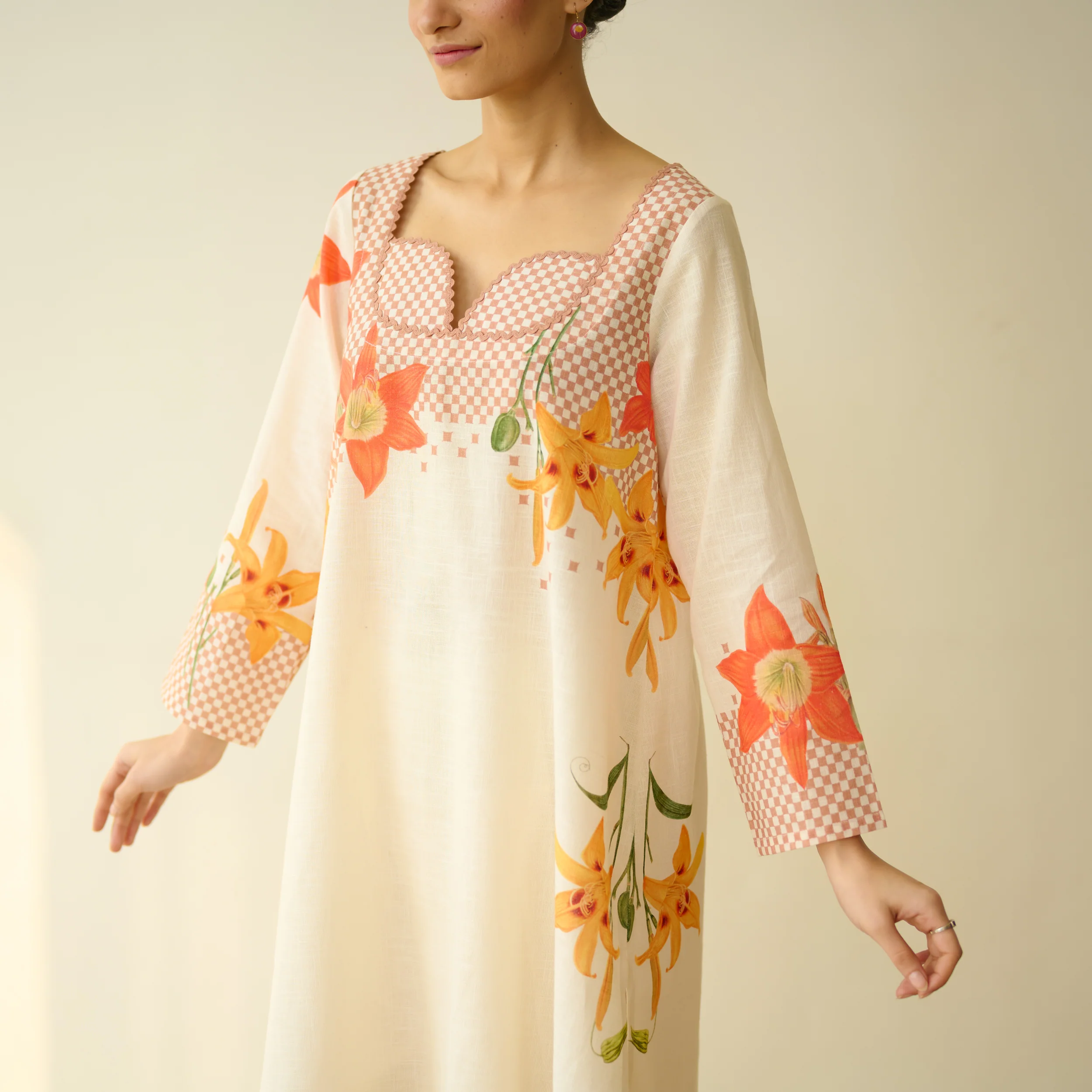 Masakali Slub Cotton Farsi Set - Tree Brown - Image 4